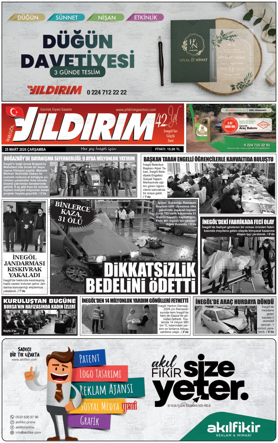 Bursa Inegolyildirim 25.03.2026