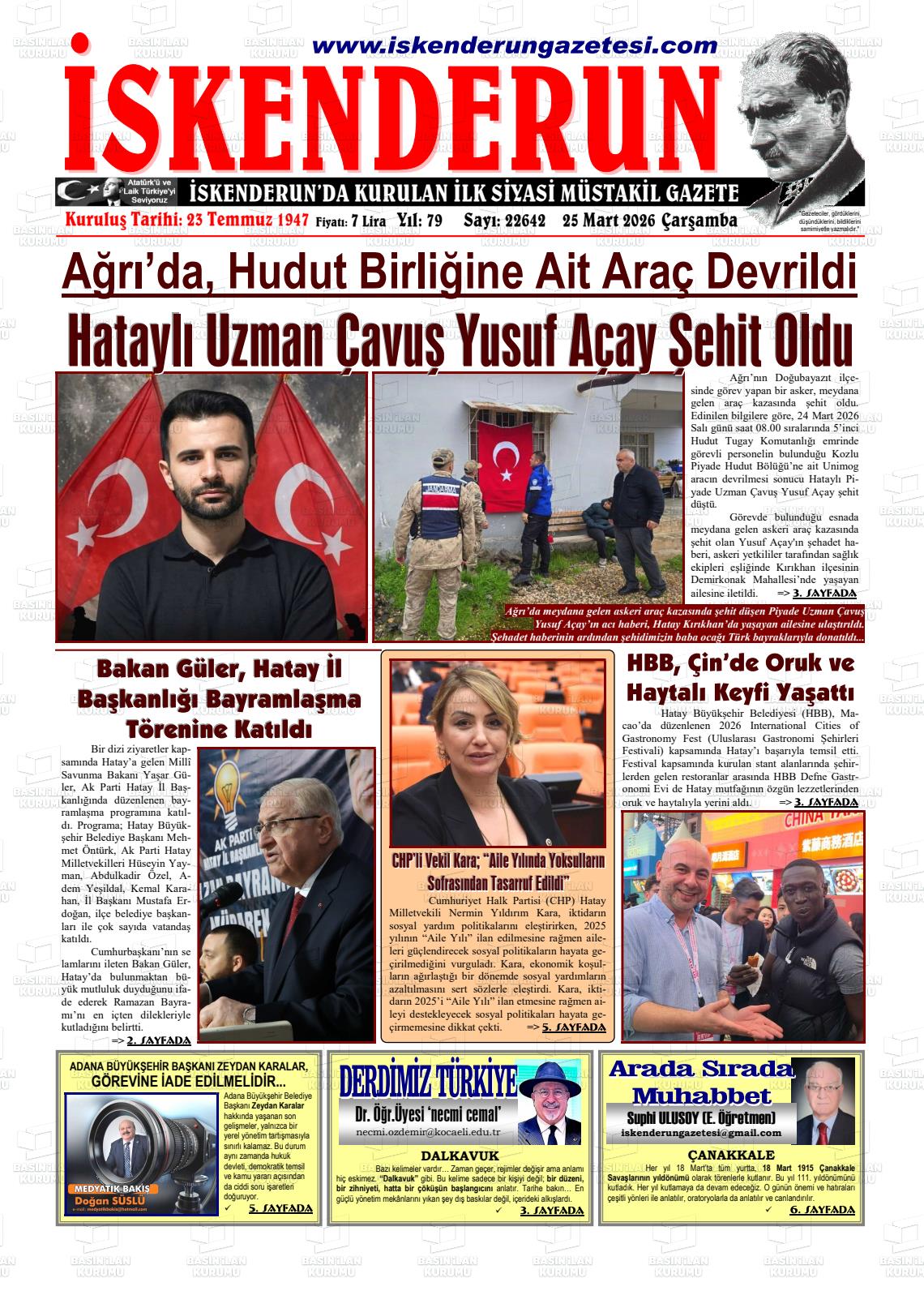 Hatay Iskenderun 25.03.2026