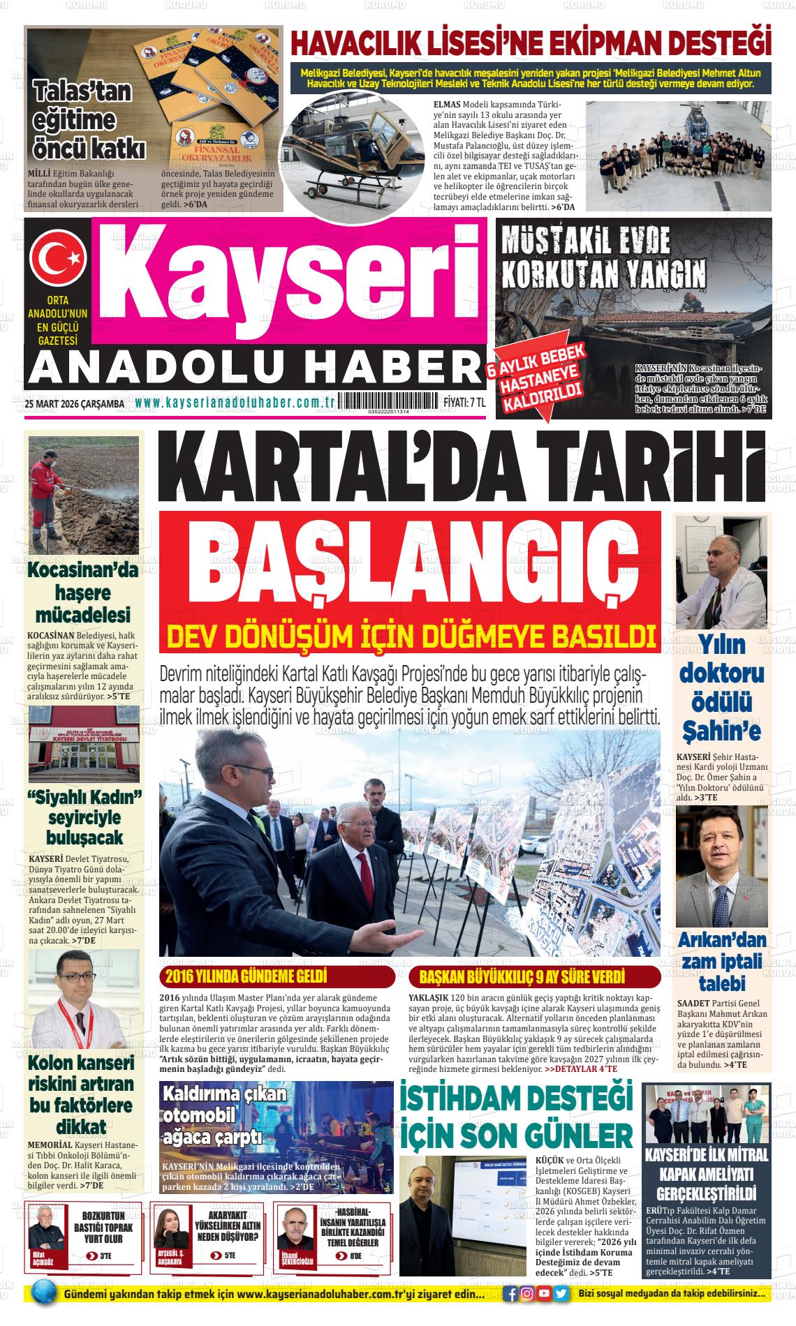 Kayseri Anadoluhaber 25.03.2026