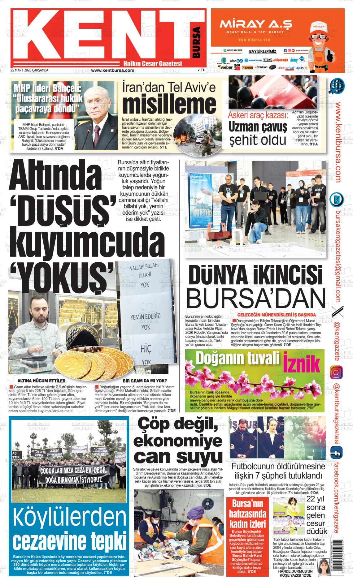 Bursa Kent 25.03.2026