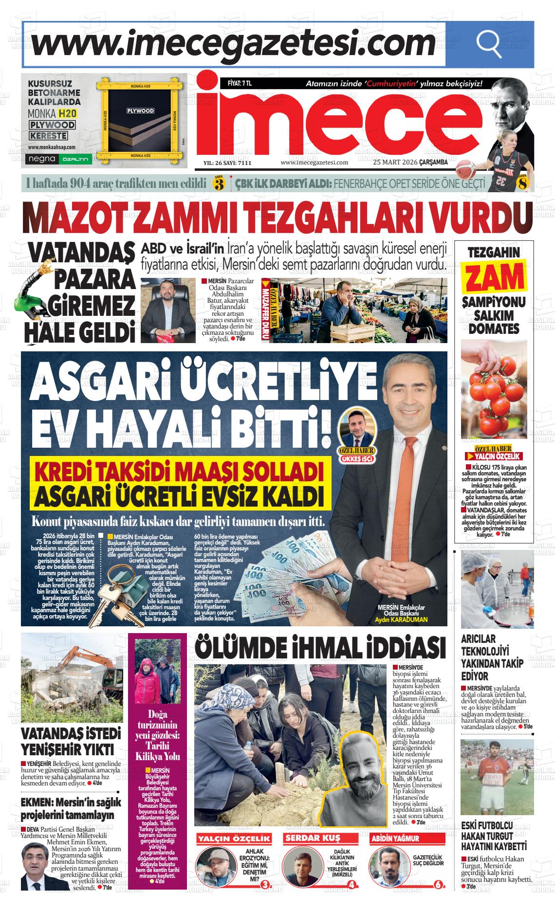 Mersin Imece 25.03.2026