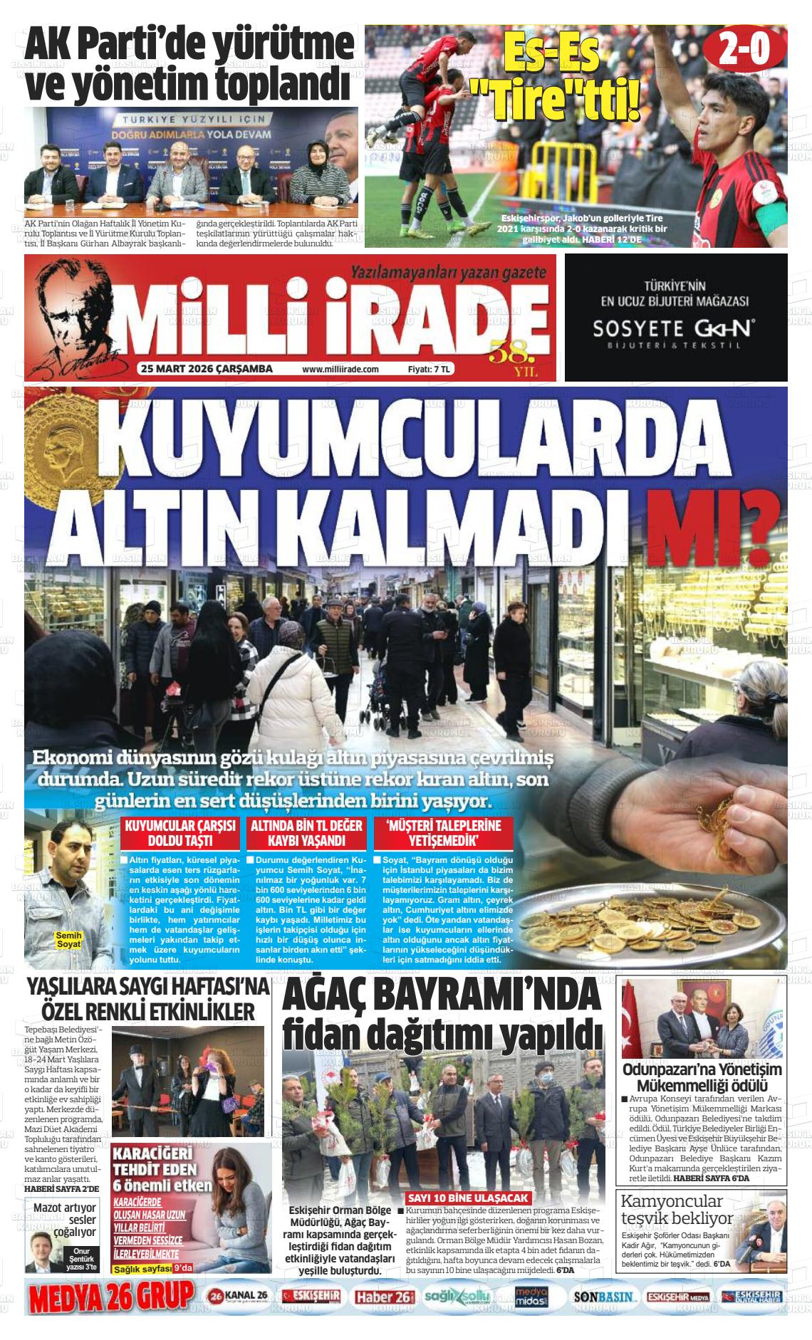 Konya Milliirade 25.03.2026