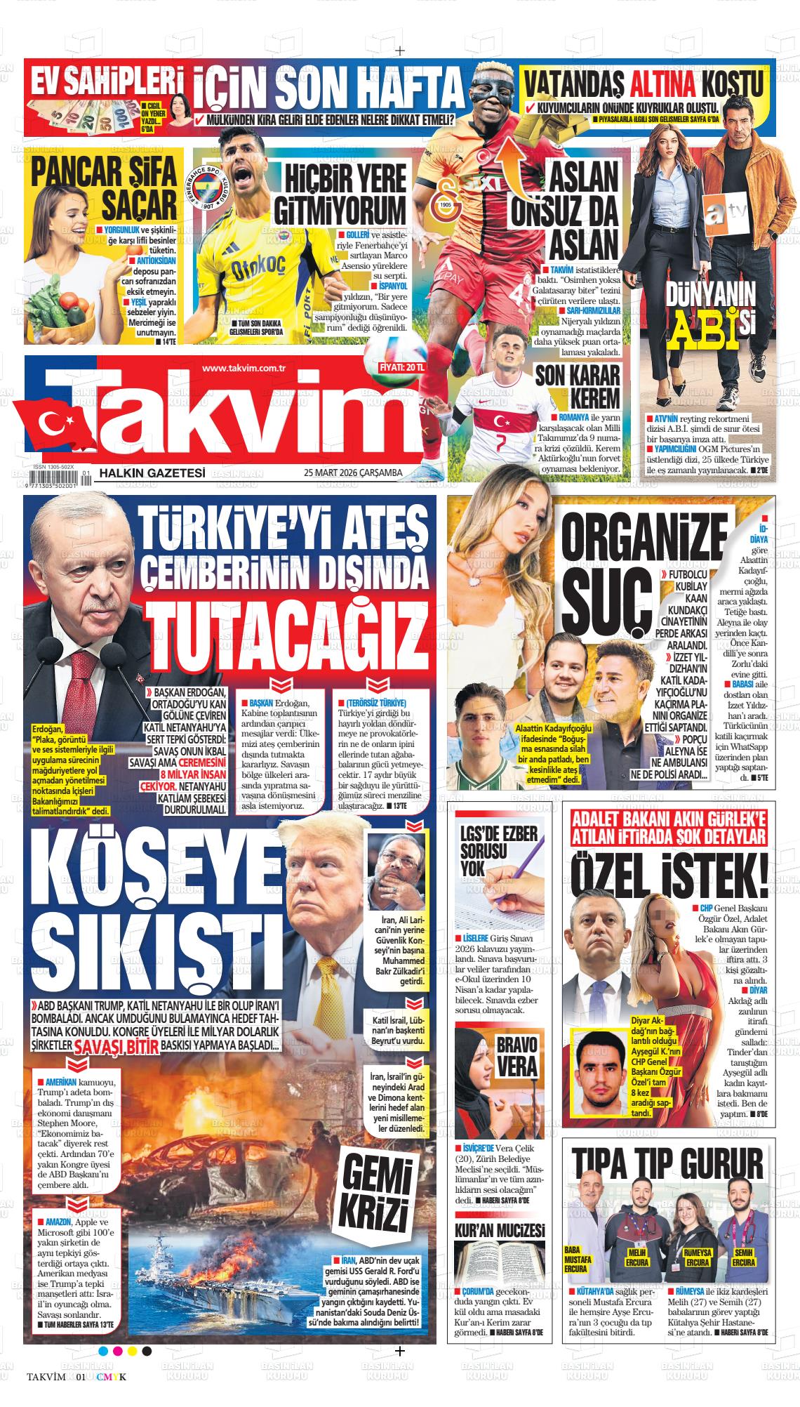 Takvim Gazetesi 25.03.2026