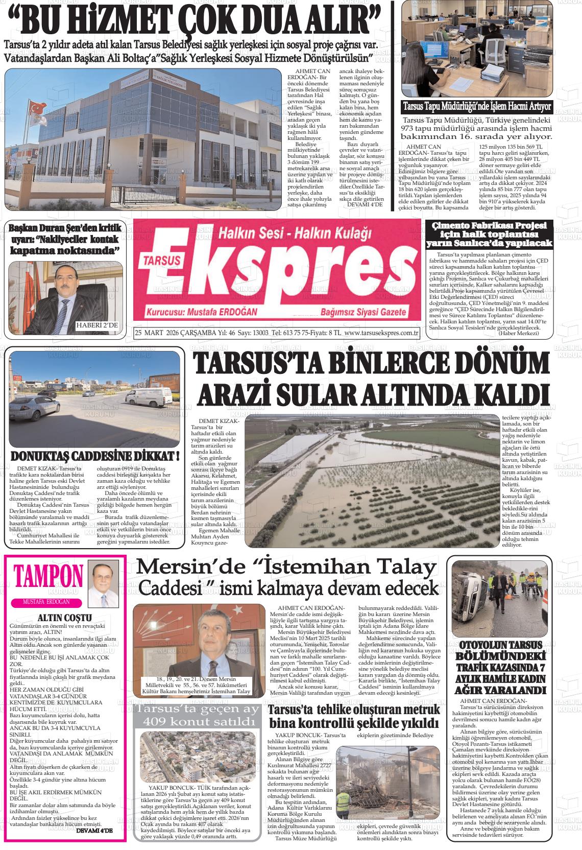 Mersin Tarsusekspres 25.03.2026