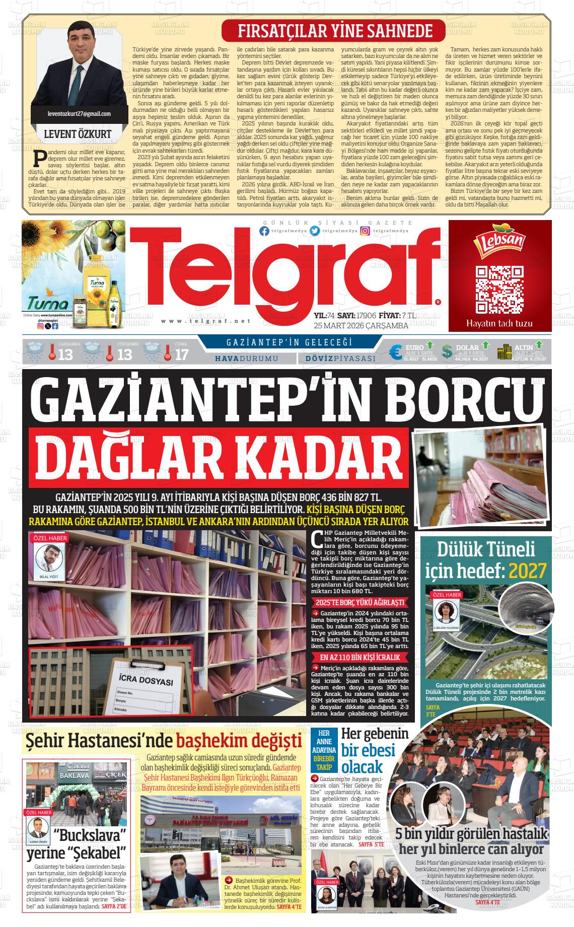 Gaziantep Telgraf 25.03.2026