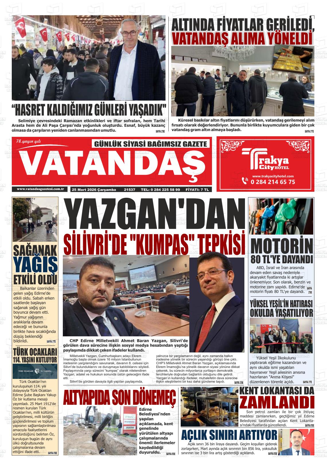 Edirne Vatandas 25.03.2026