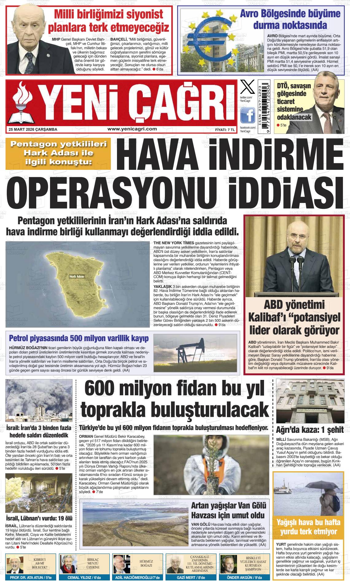 Istanbul Yenicagri 25.03.2026