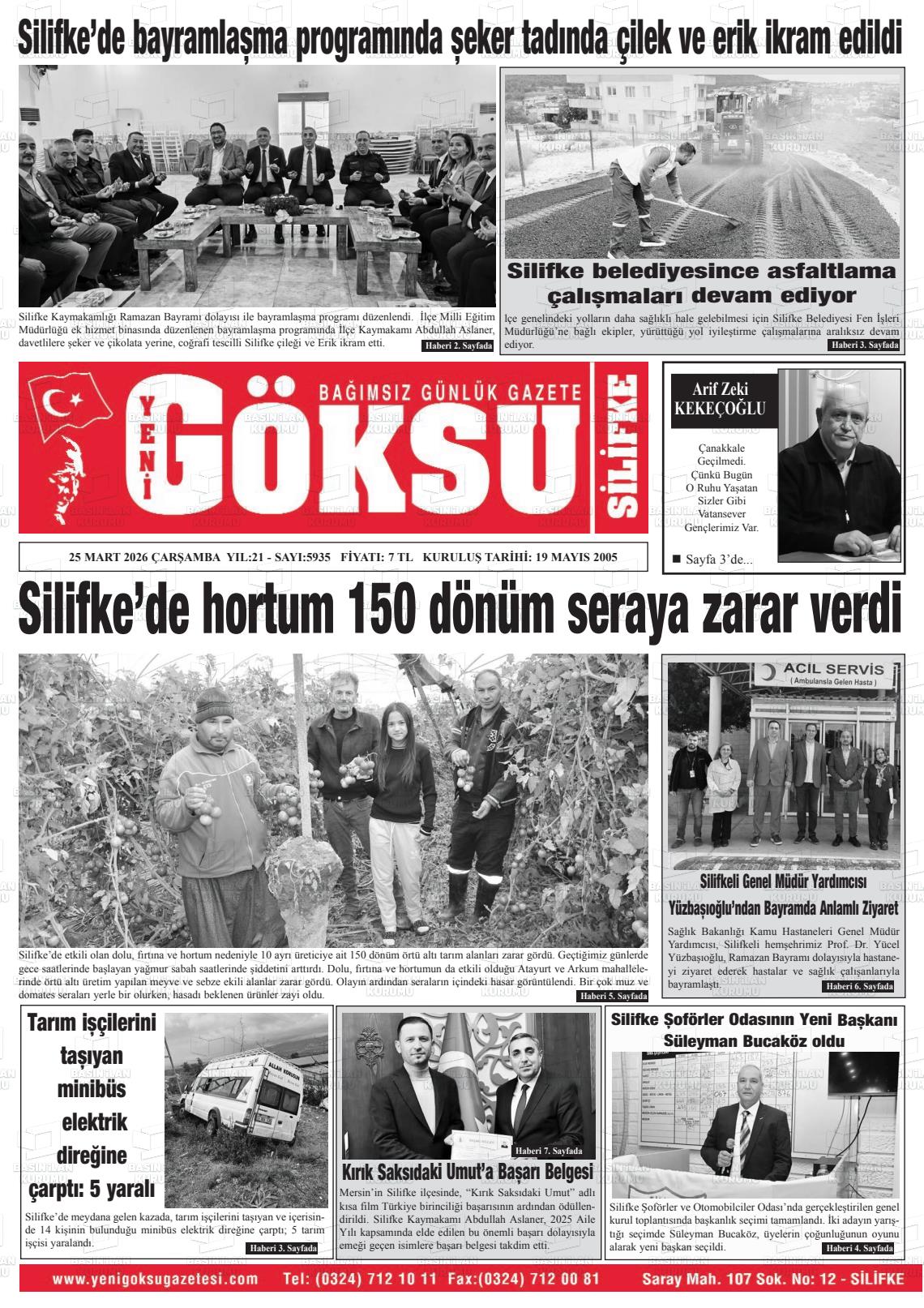 Mersin Yenigoksu 25.03.2026