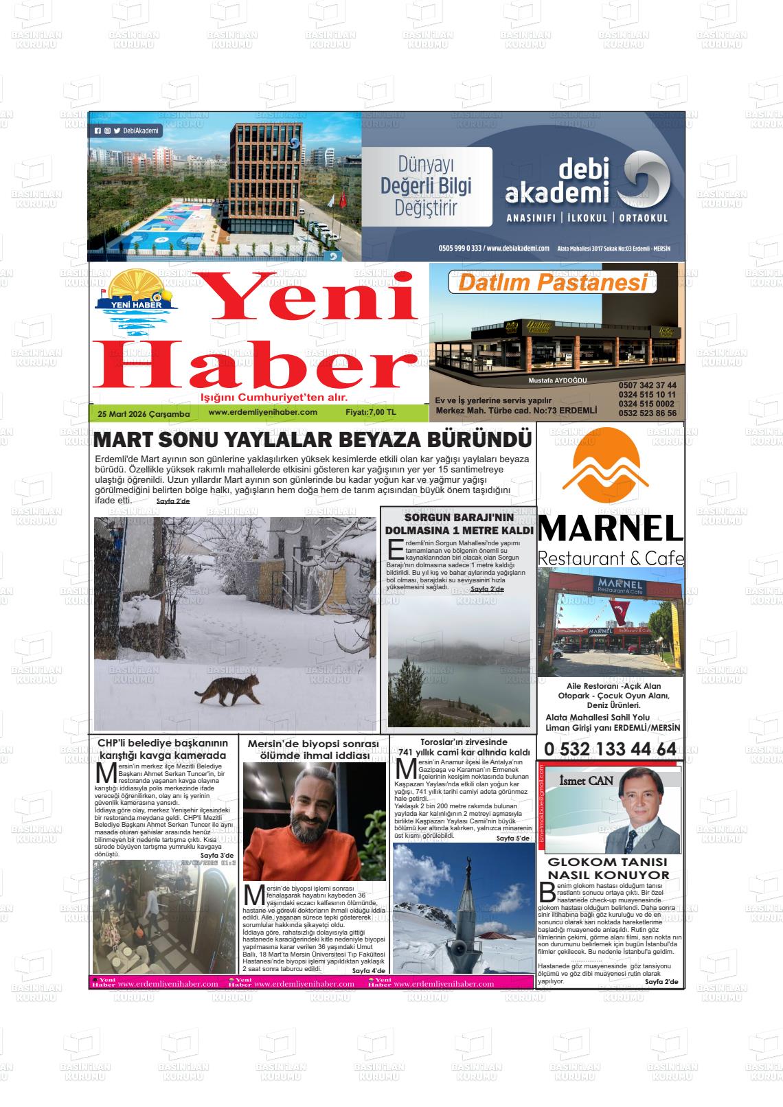 Konya Yenihaber 25.03.2026