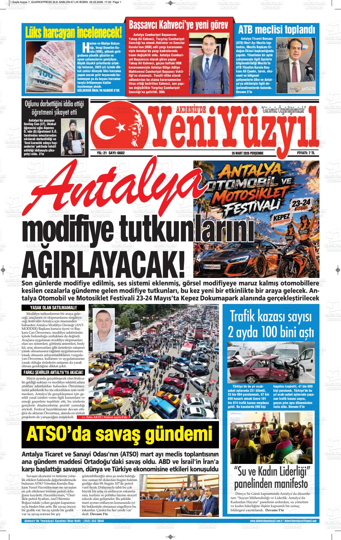 Antalya Akdenizdeyeniyuzyil 26.03.2026