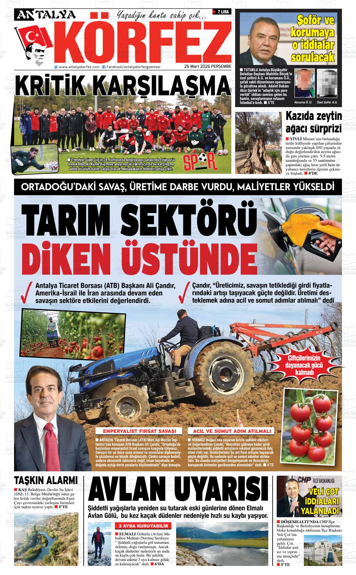 Antalya Korfez 26.03.2026