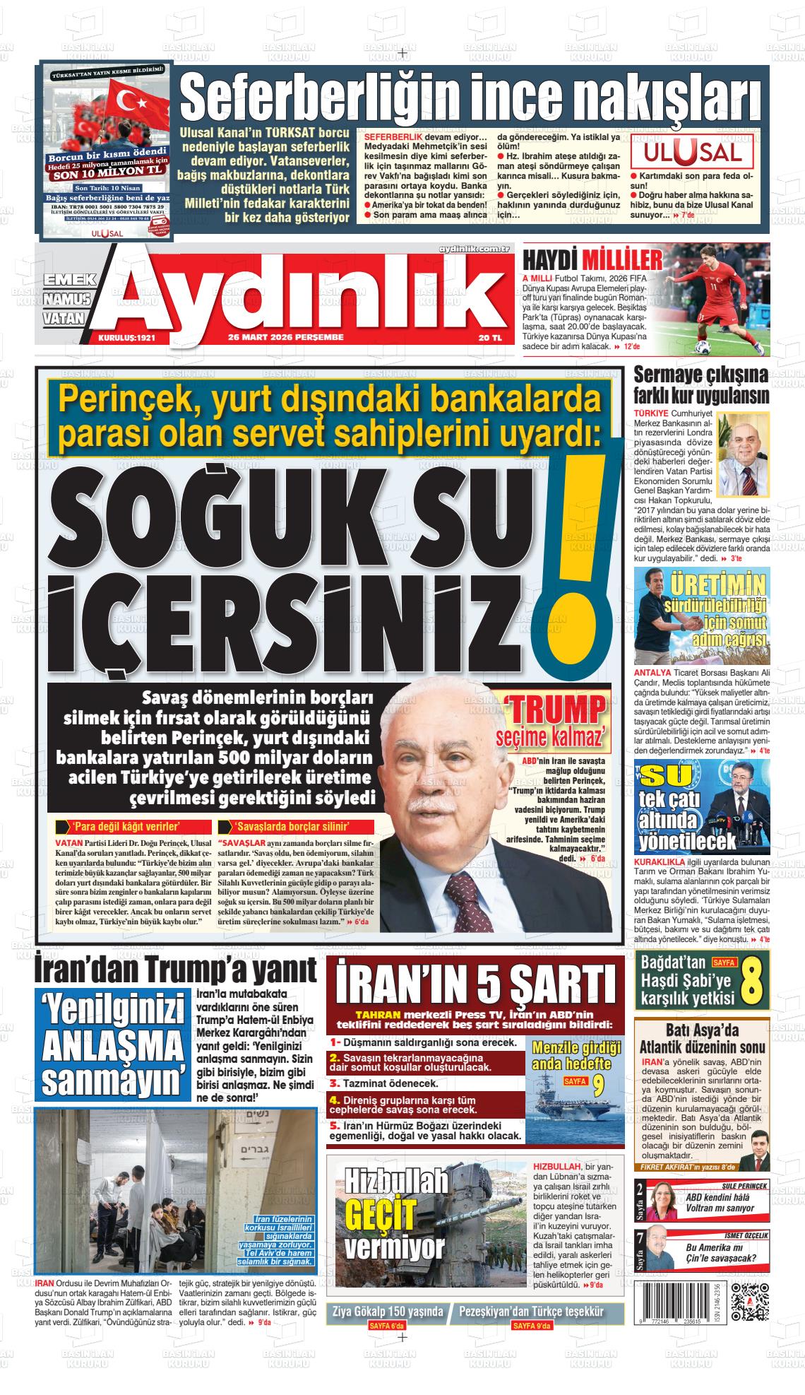 Istanbul Aydinlikvatanemeknamus 26.03.2026