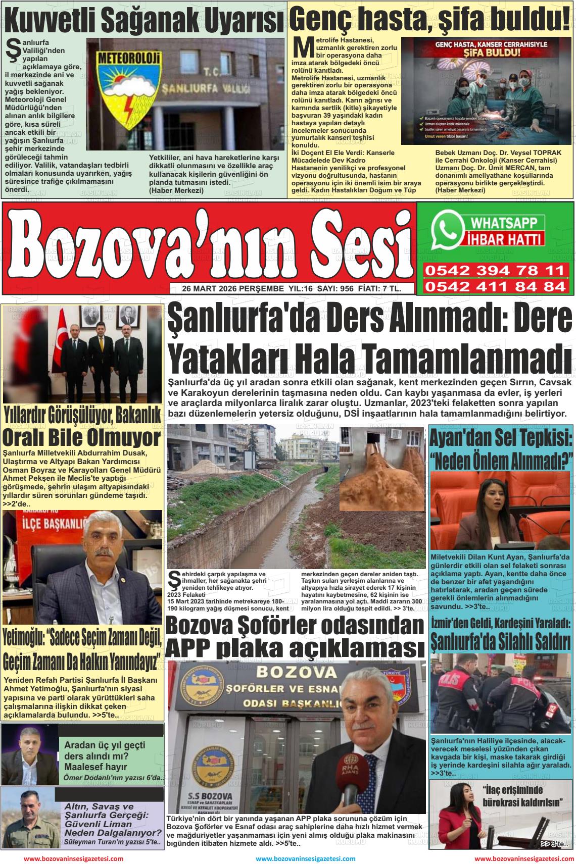 Sanliurfa Bozovaninsesi 26.03.2026