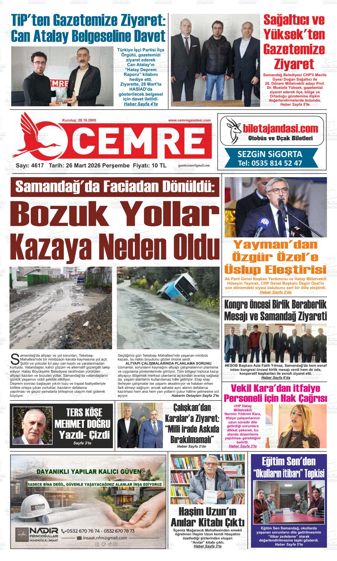 Hatay Cemre 26.03.2026