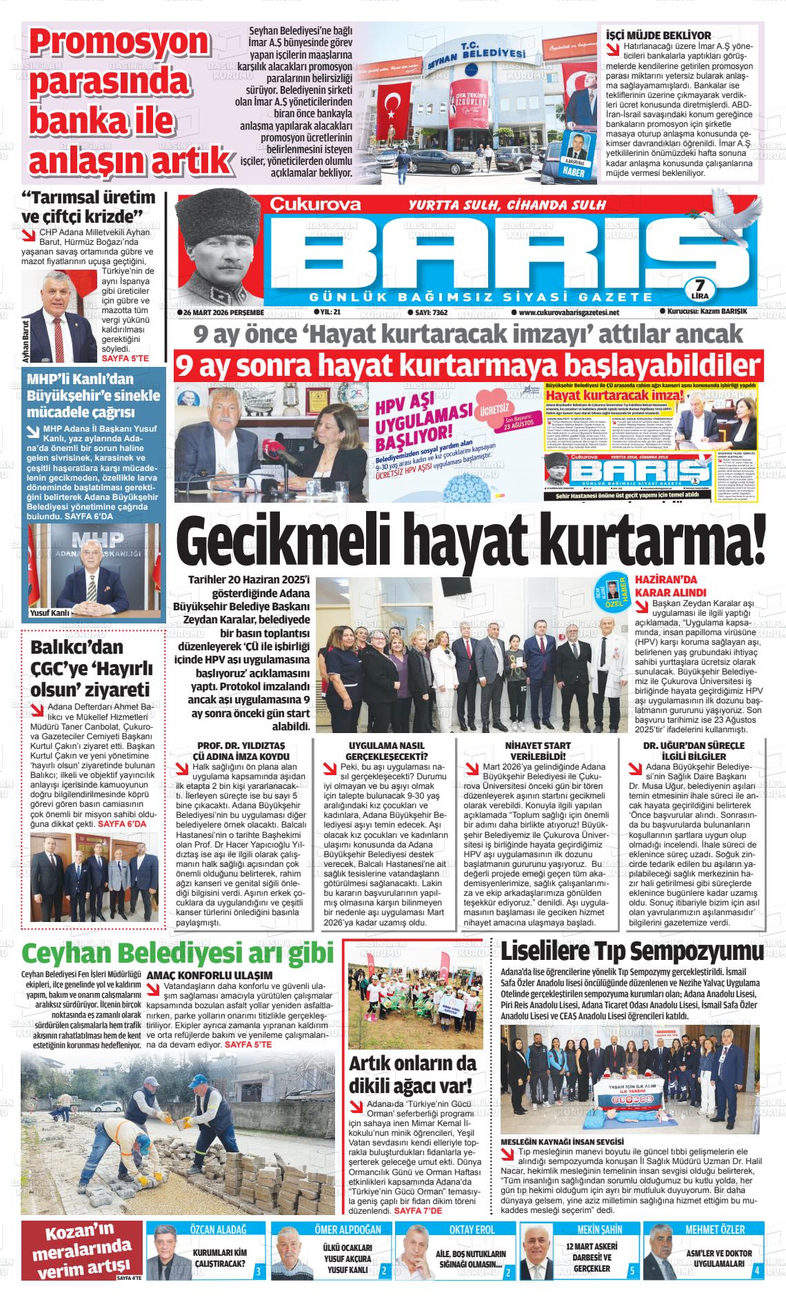 Adana Cukurovabaris 26.03.2026