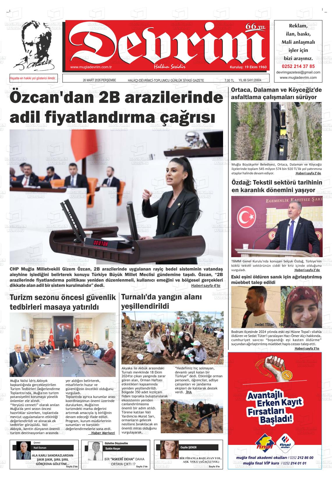 Tekirdag Devrim 26.03.2026