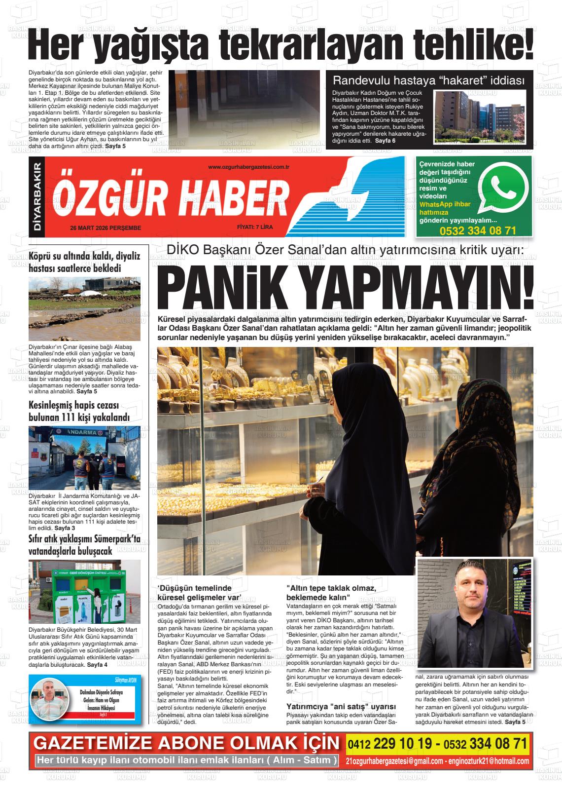 Diyarbakir Ozgurhaber 26.03.2026