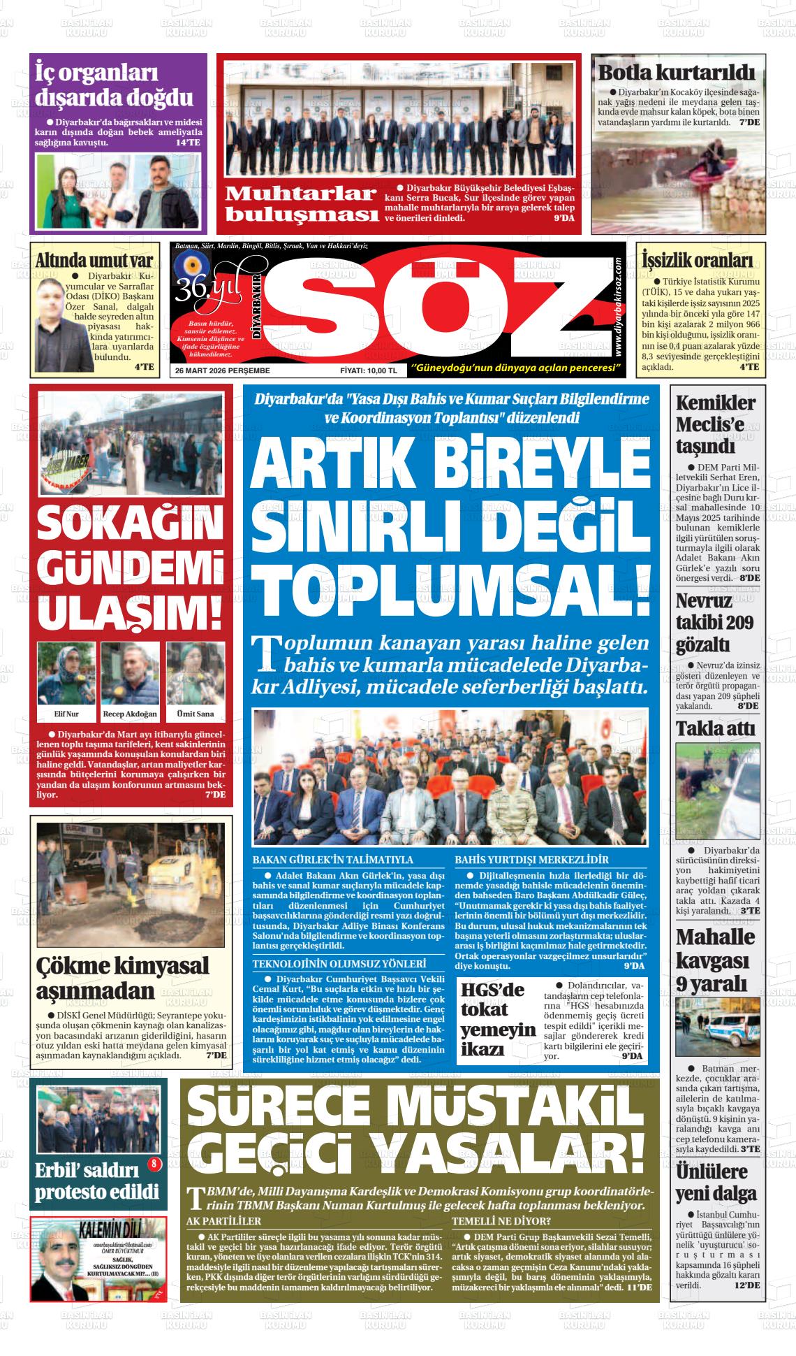 Diyarbakir Soz 26.03.2026