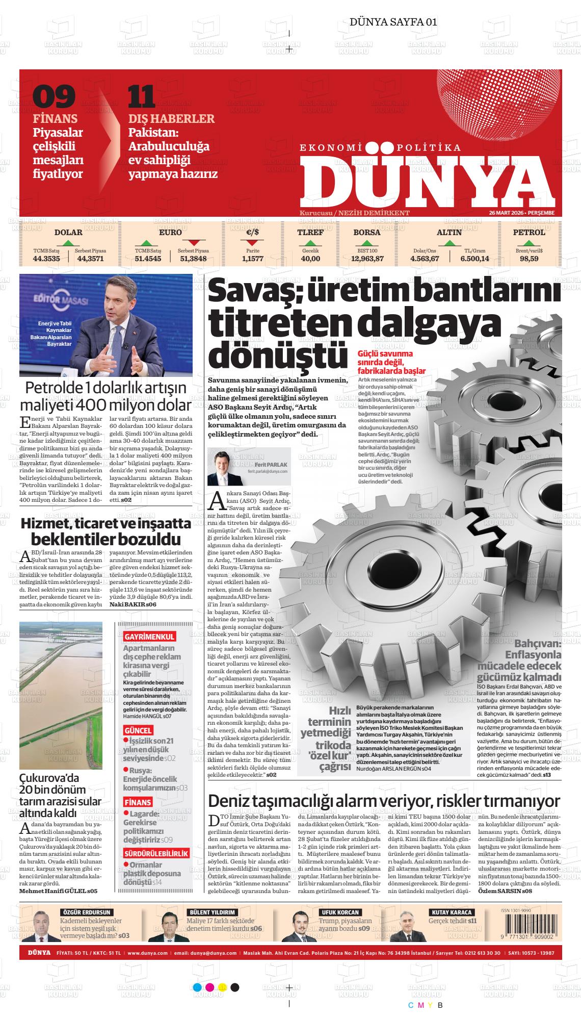 Dünya Gazetesi 26.03.2026