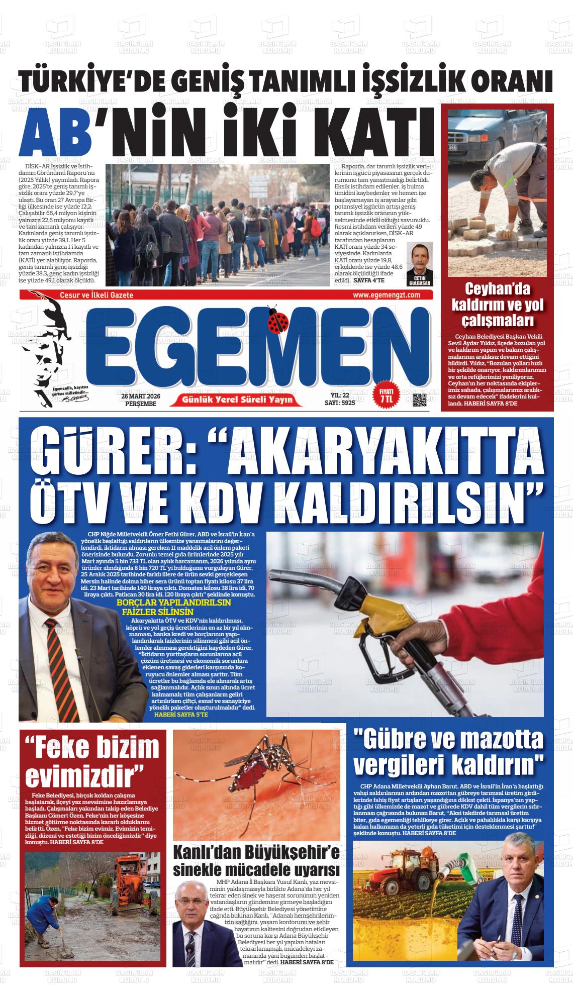 Adana Egemen 26.03.2026