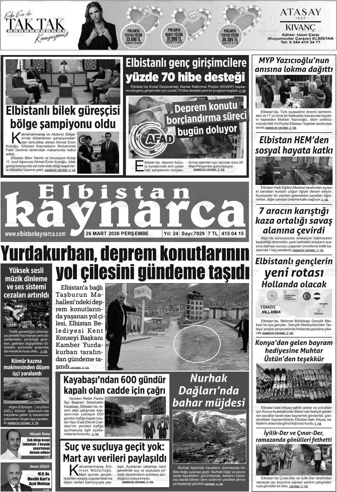 Kahramanmaras Elbistankaynarca 26.03.2026