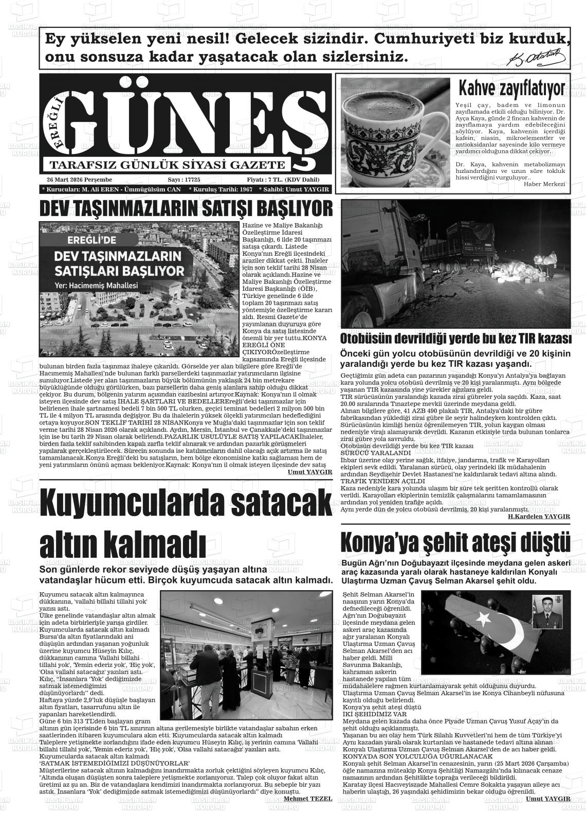 Konya Eregligunes 26.03.2026