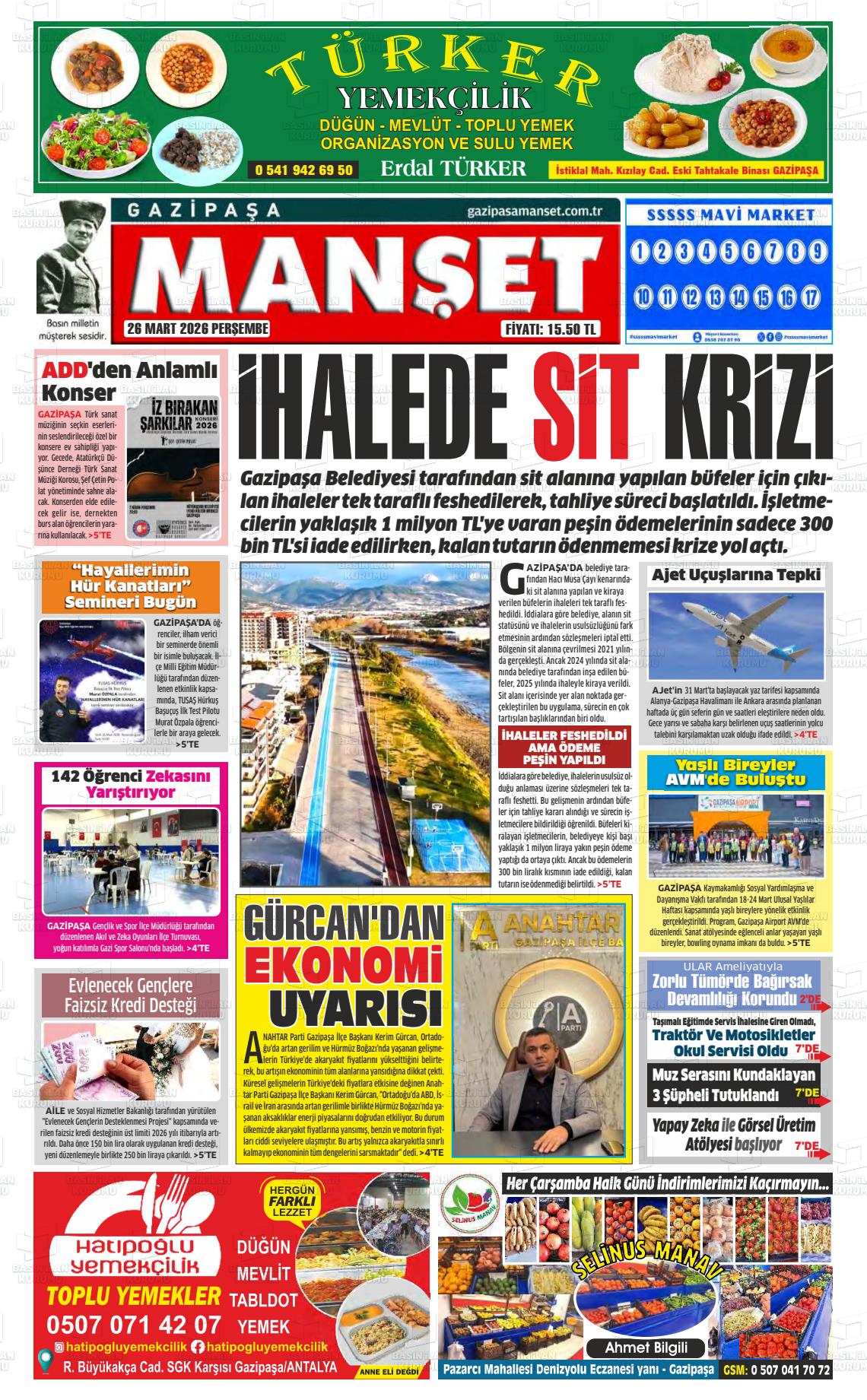 Antalya Gazipasamanset 26.03.2026