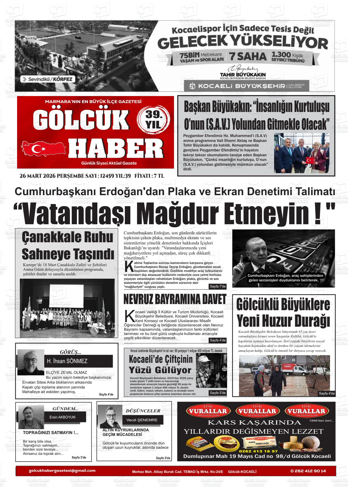 Kocaeli Golcukhaber 26.03.2026