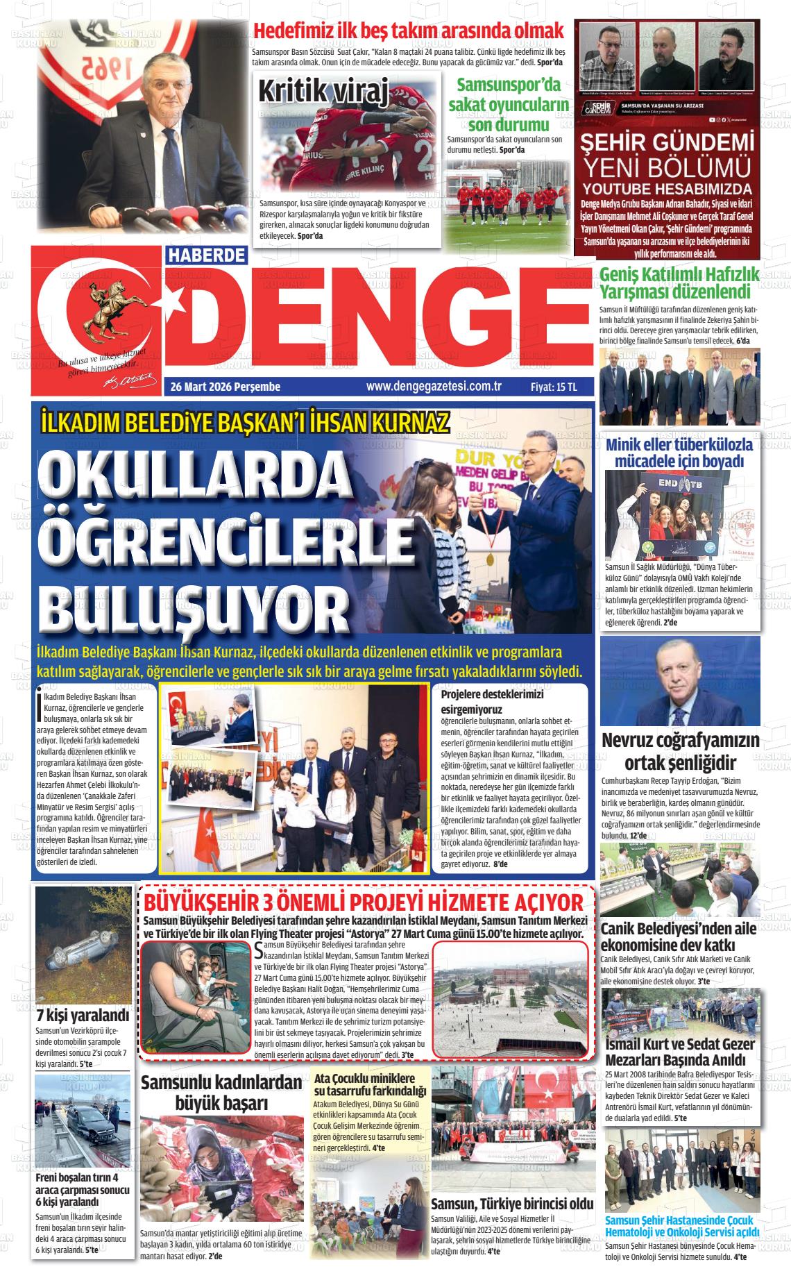 Samsun Haberdedenge 26.03.2026
