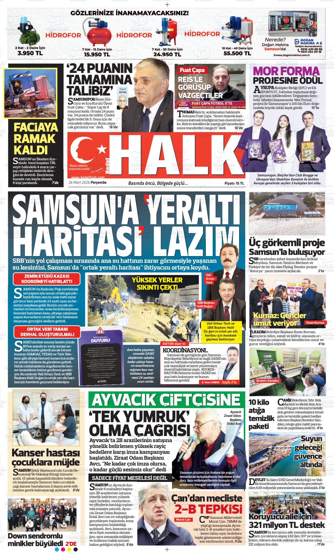 Samsun Hedefhalk 26.03.2026