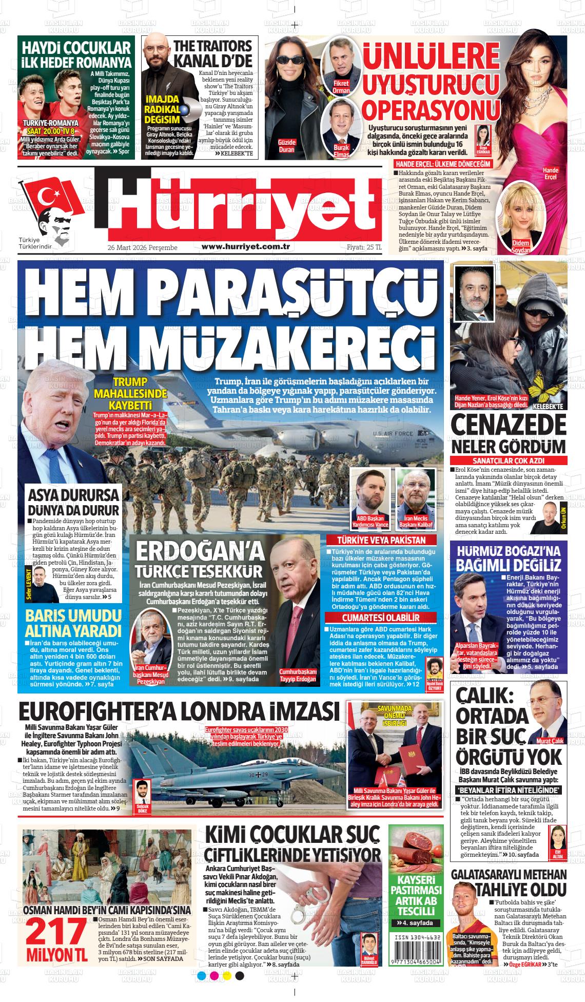 Hürriyet Gazetesi 26.03.2026
