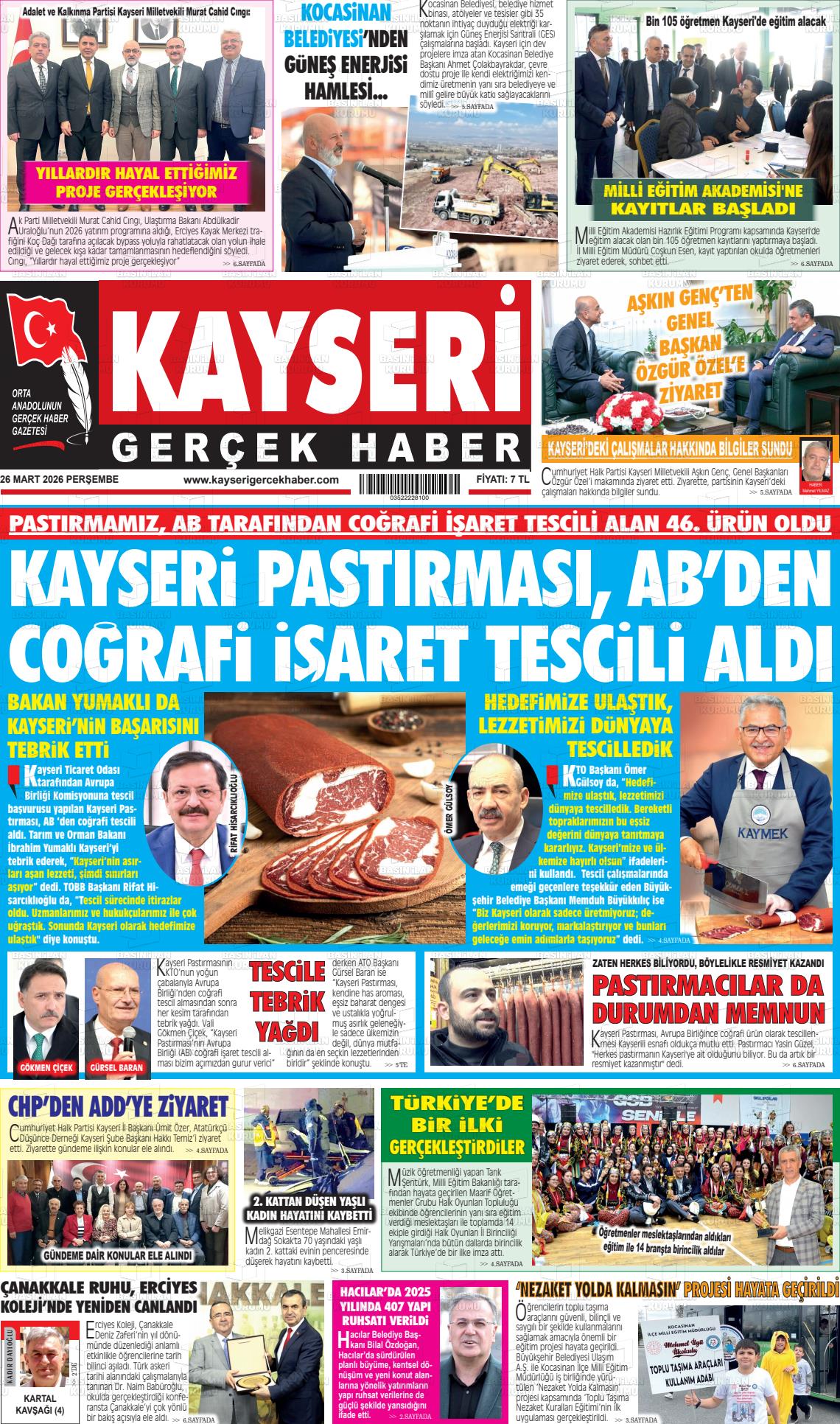 Kayseri Starhaber 26.03.2026