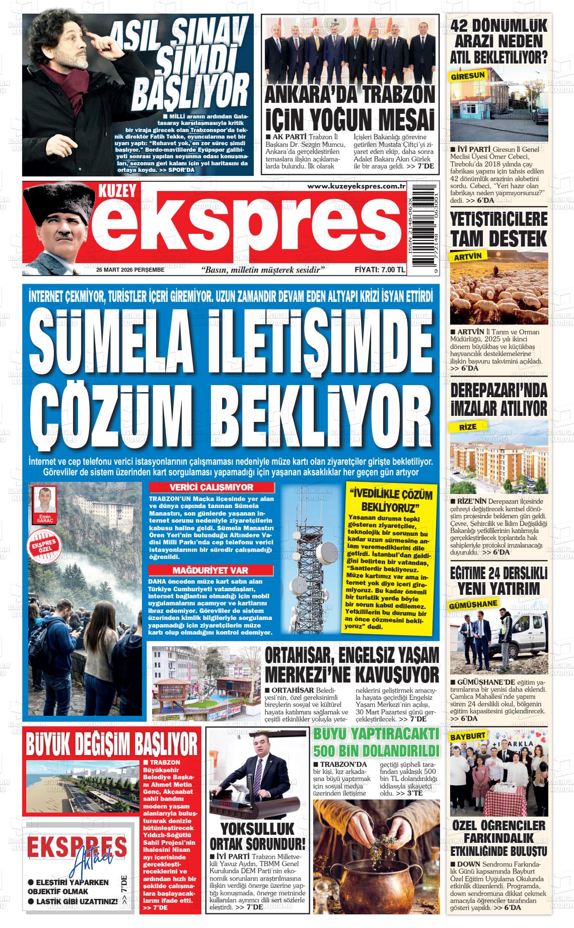 Trabzon Kuzeyekspres 26.03.2026