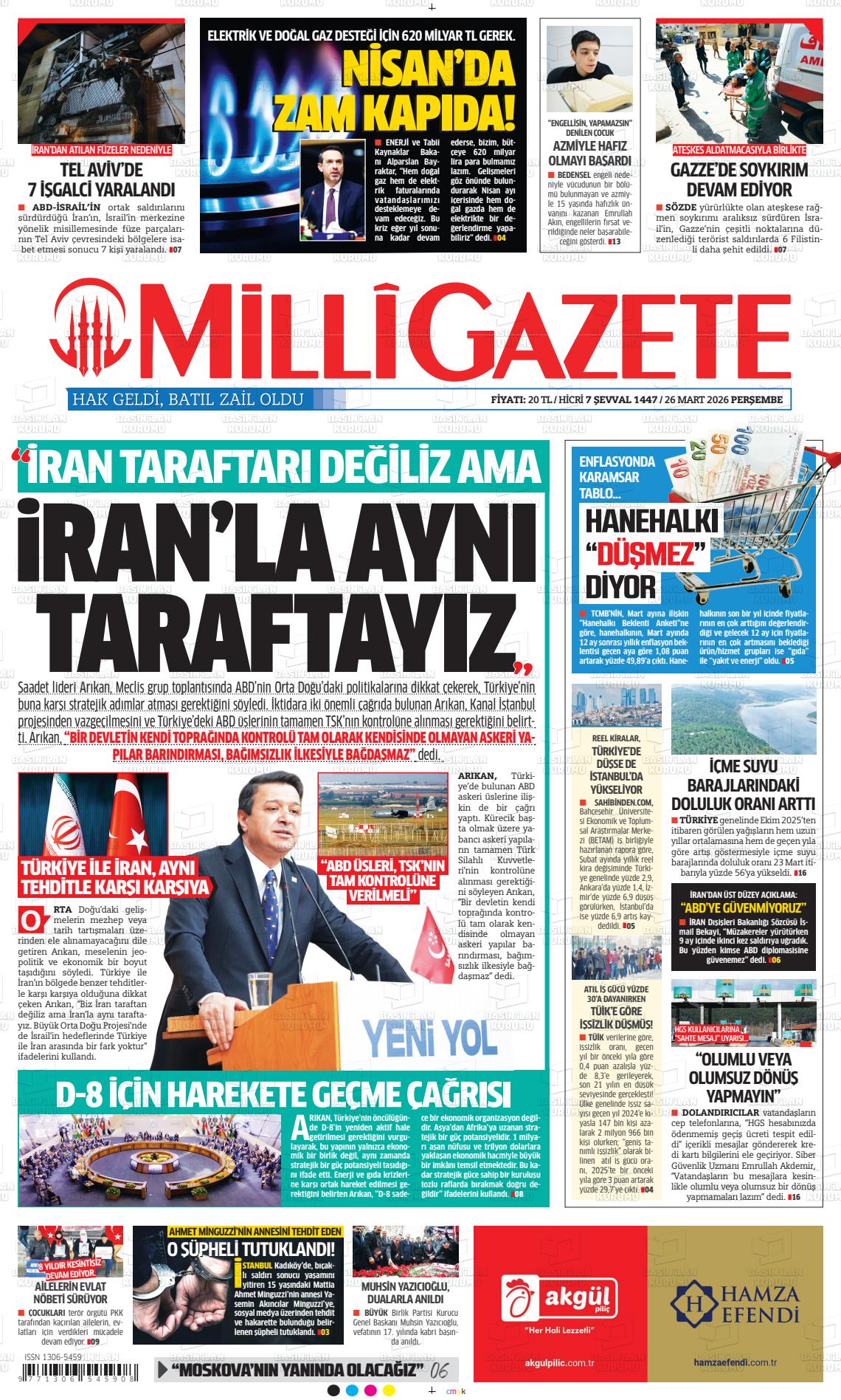 Milli Gazete Gazetesi 26.03.2026