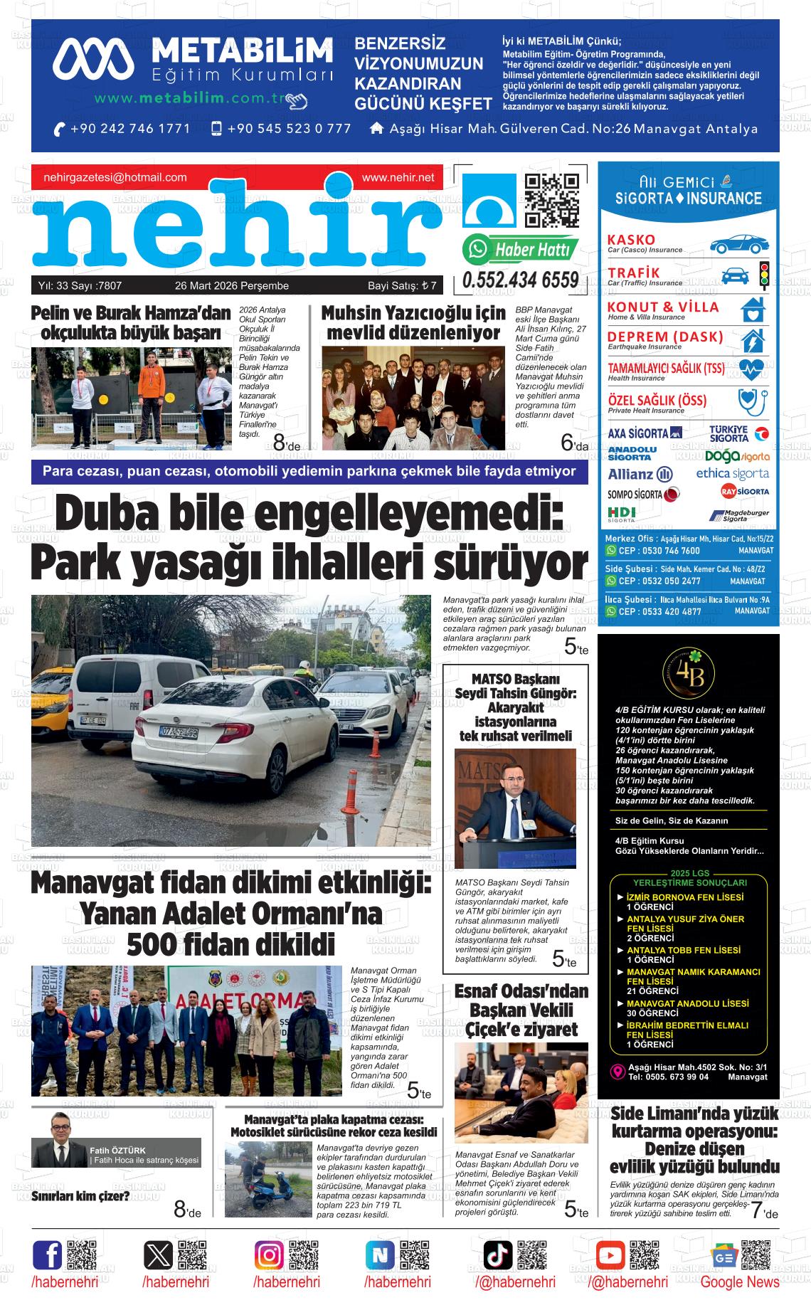 Antalya Nehir 26.03.2026