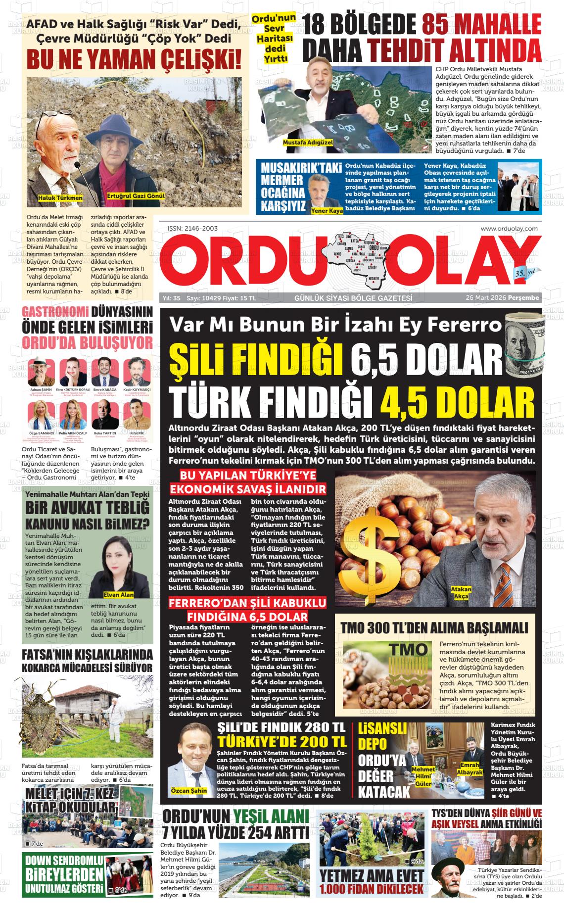 Ordu Olay 26.03.2026