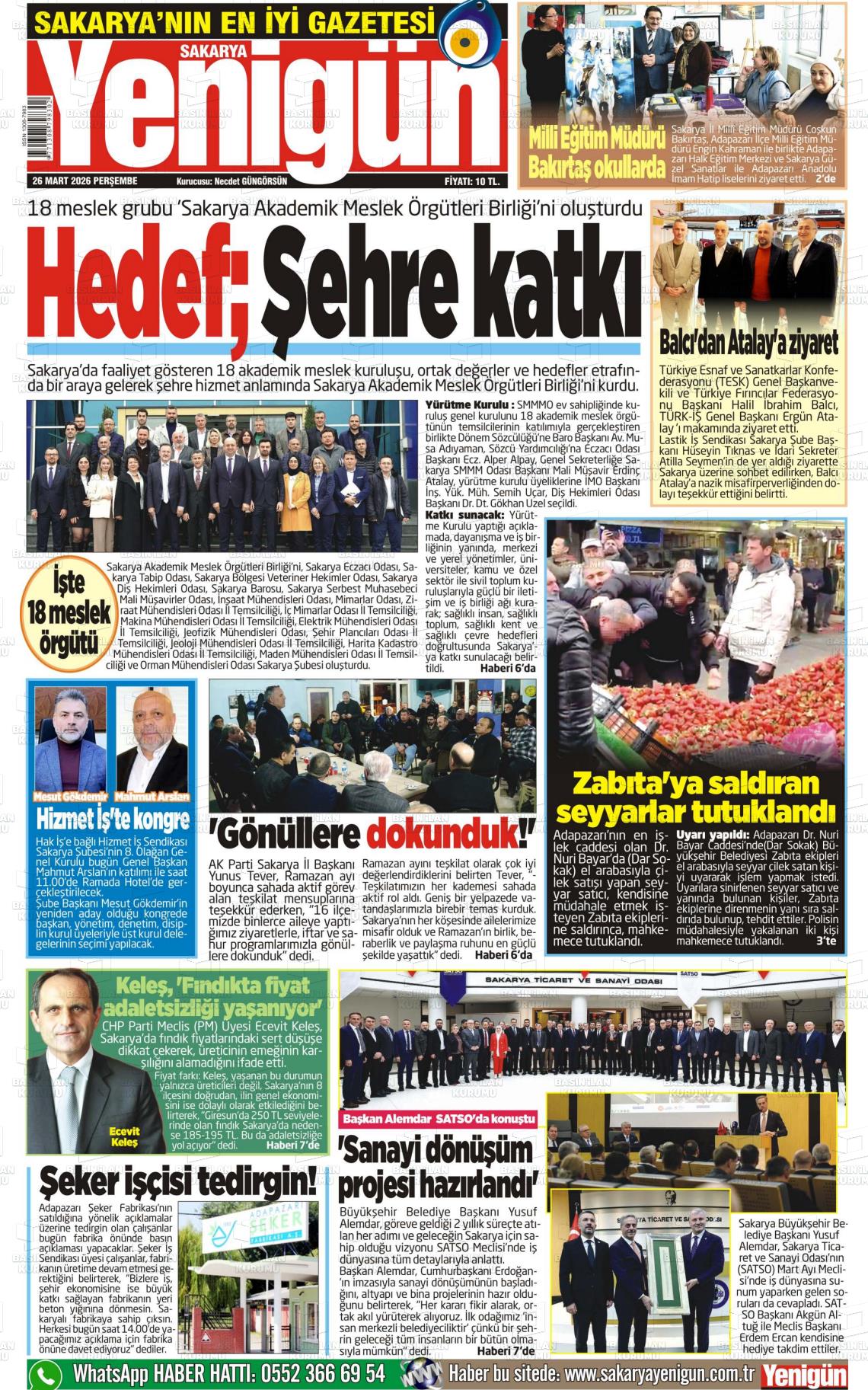 Sakarya Yenigun 26.03.2026