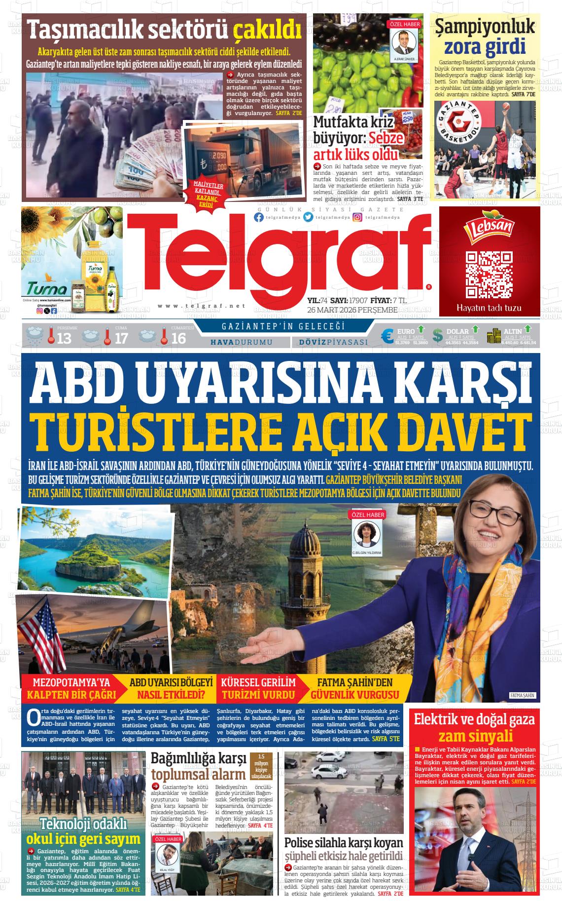 Gaziantep Telgraf 26.03.2026