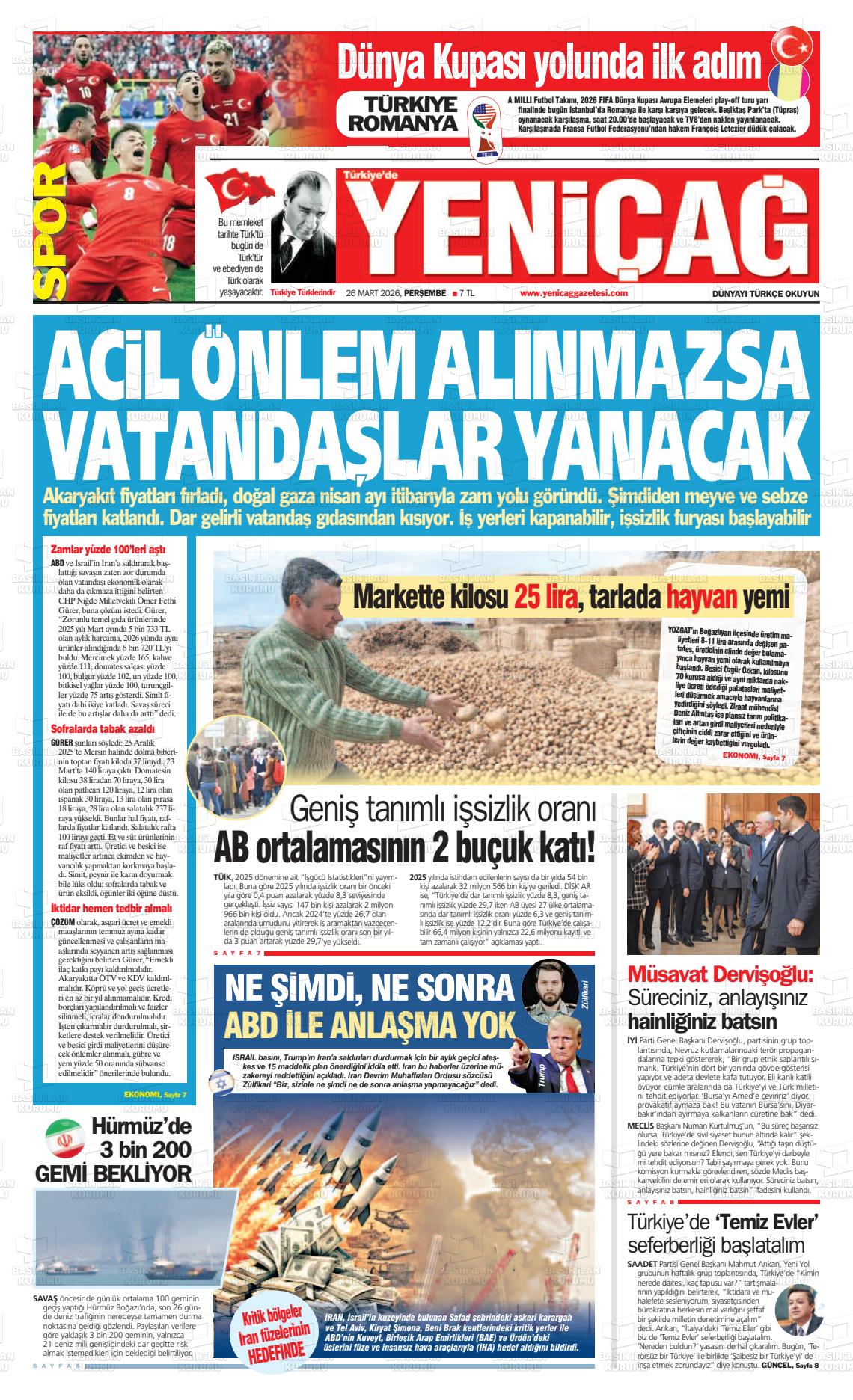 Istanbul Turkiyedeyenicag 26.03.2026