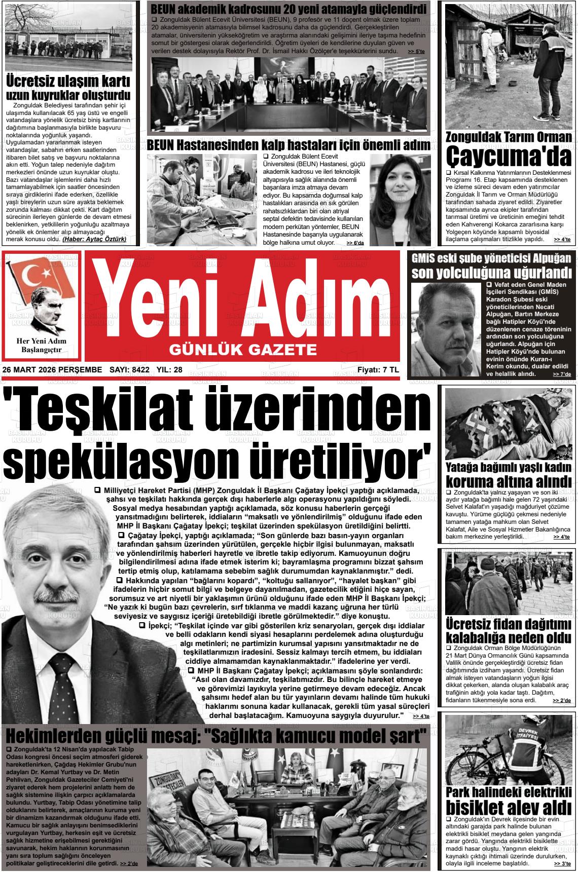 Zonguldak Yeniadim 26.03.2026