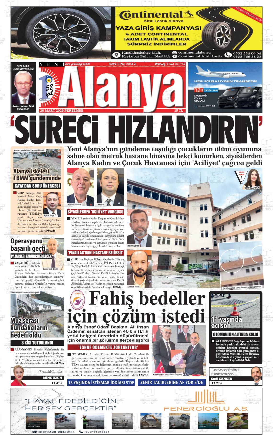 Antalya Yenialanya 26.03.2026