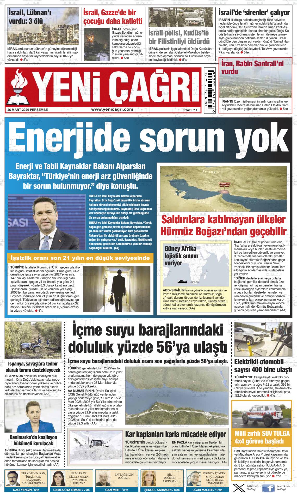 Istanbul Yenicagri 26.03.2026