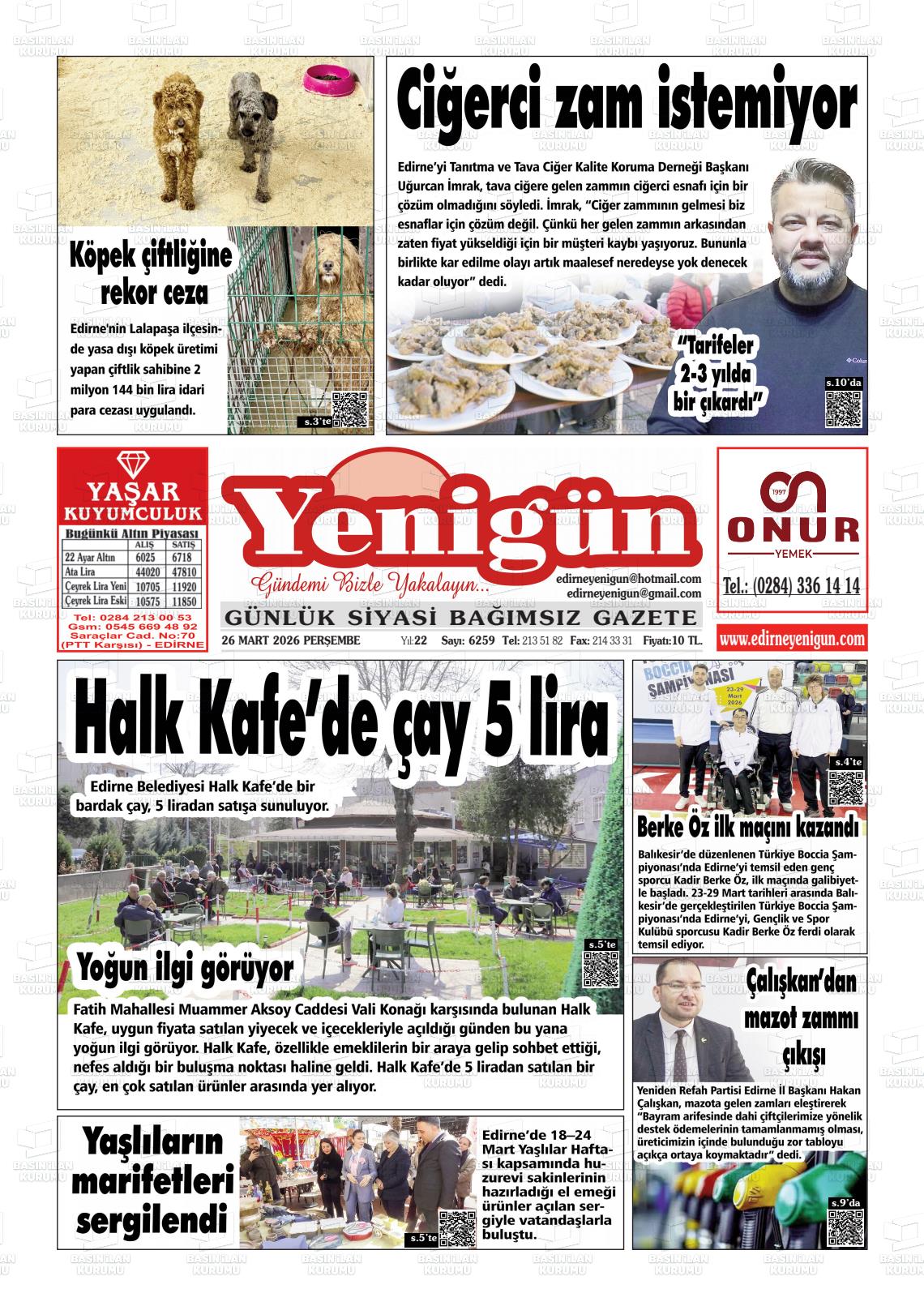Izmir Yenigun 26.03.2026