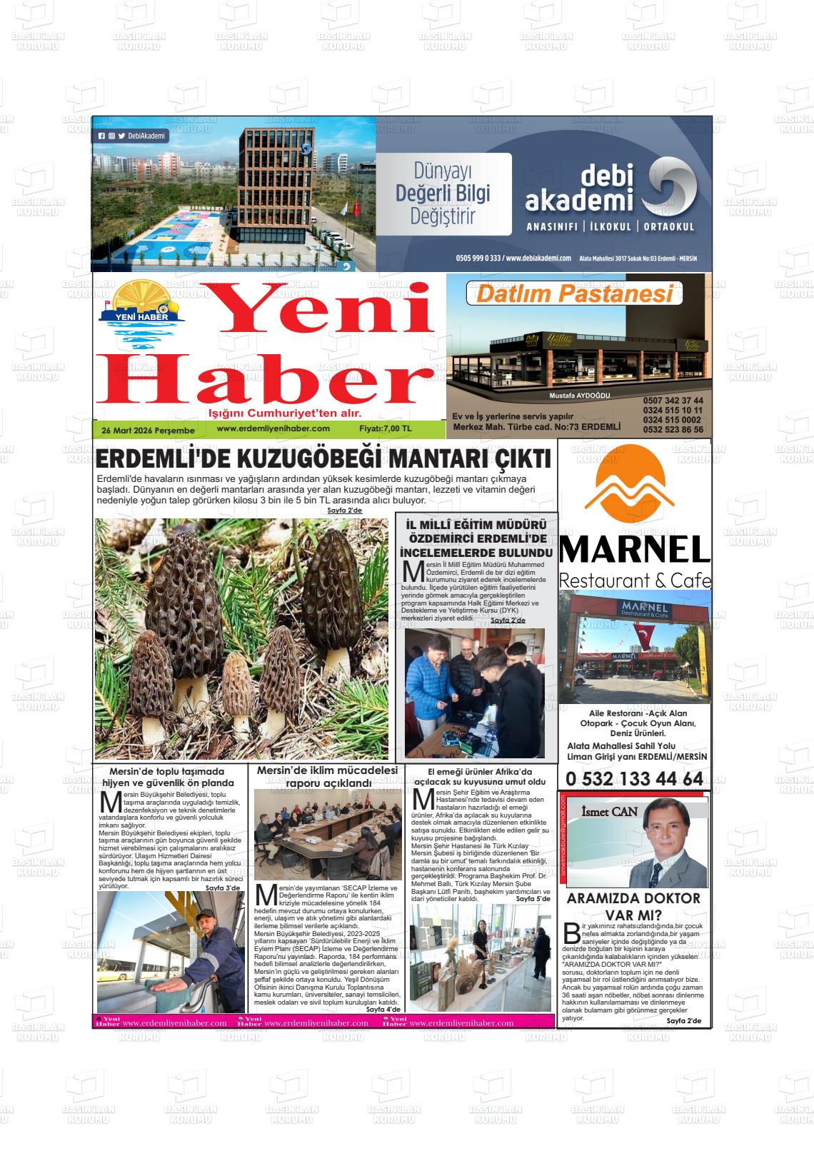 Konya Yenihaber 26.03.2026