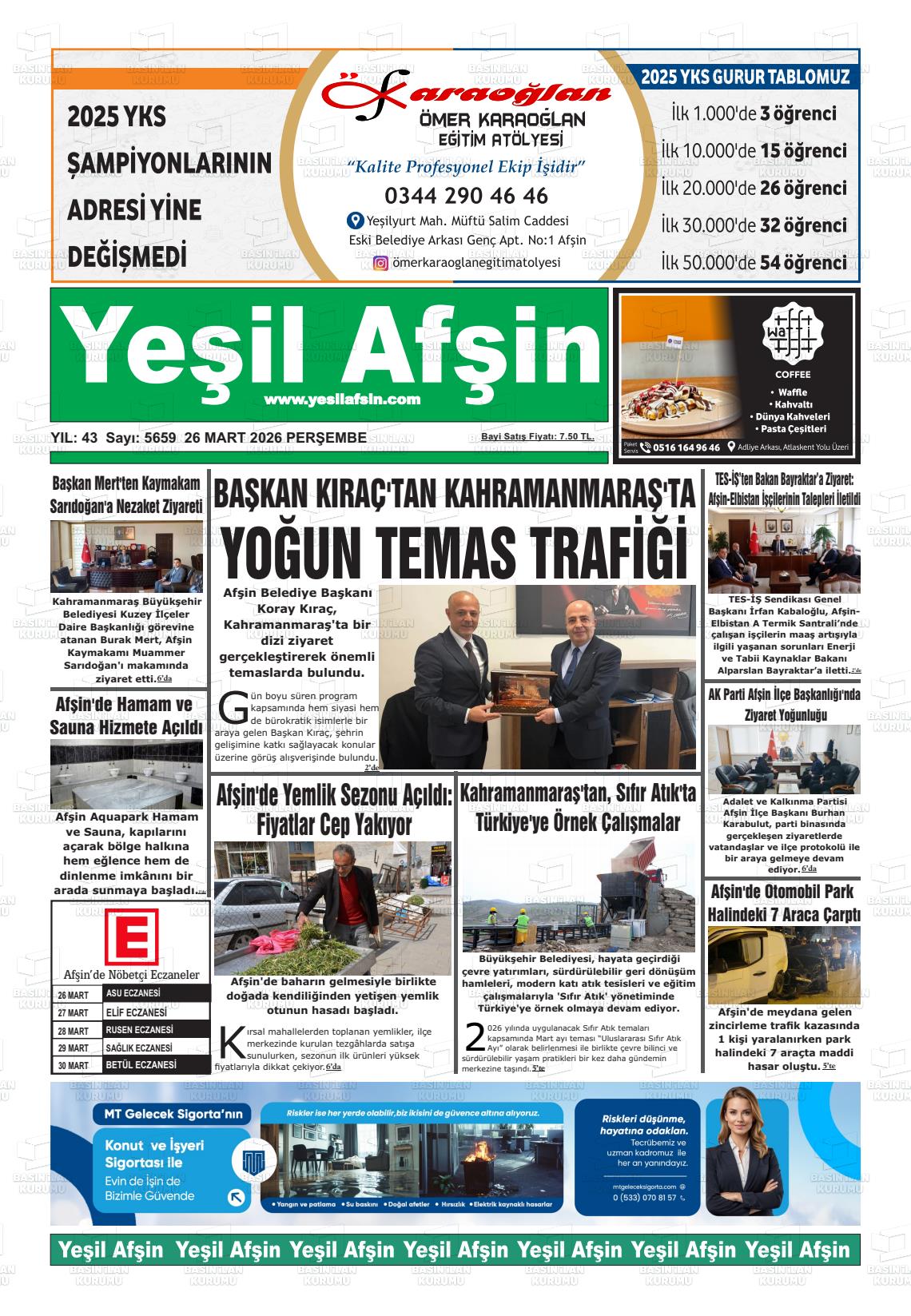 Kahramanmaras Yesilafsin 26.03.2026