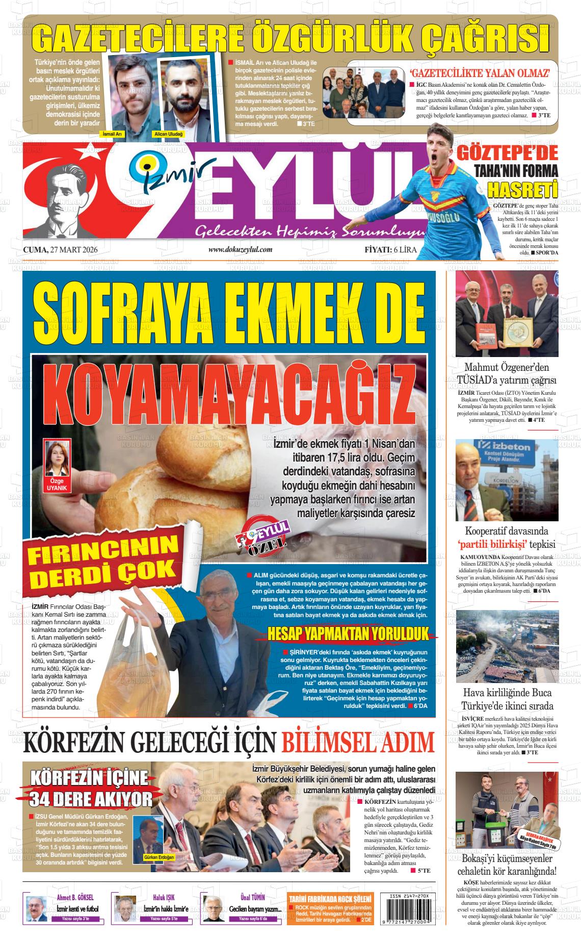 Izmir 9 Eylul 27.03.2026