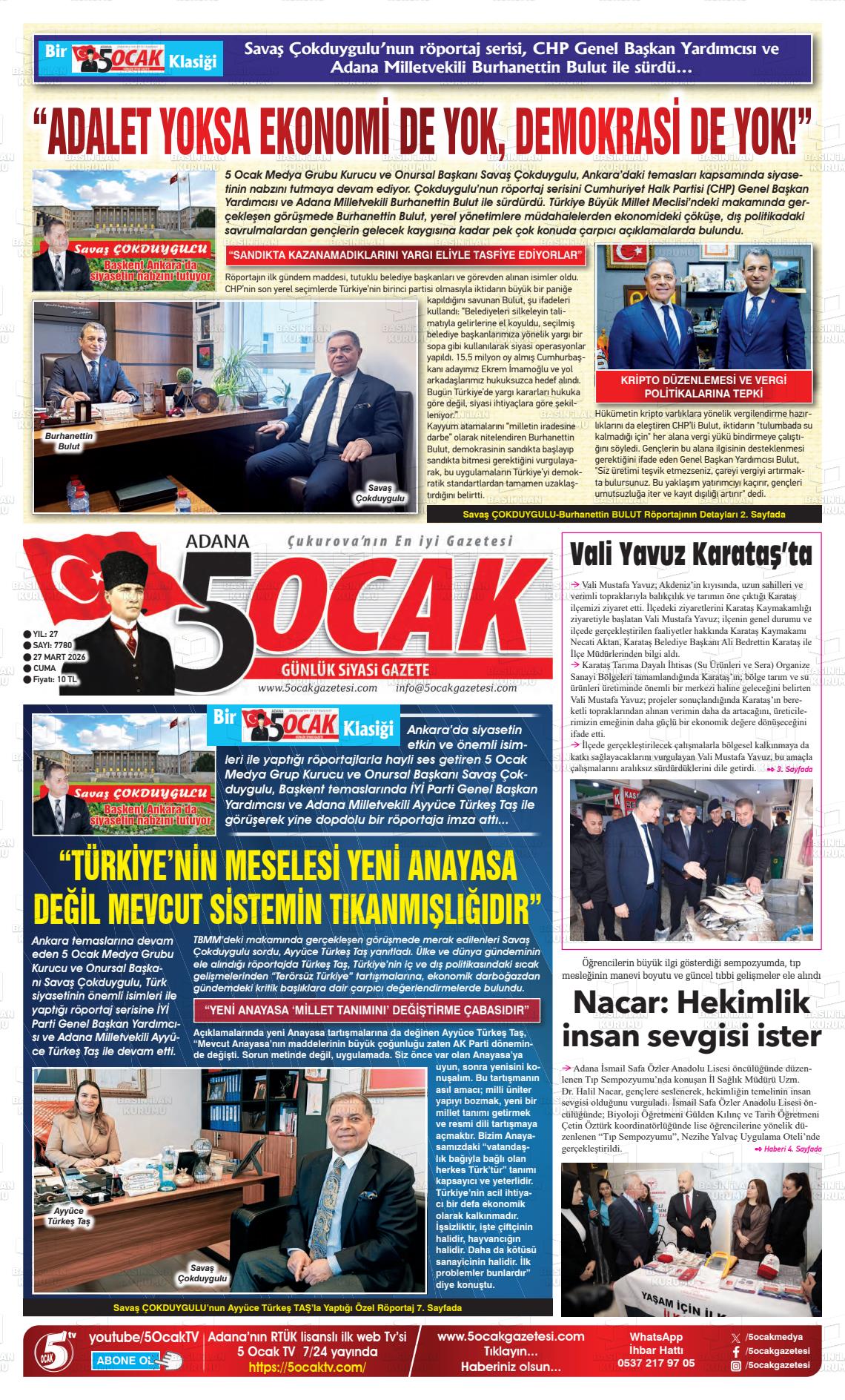 Adana 5 Ocak 27.03.2026