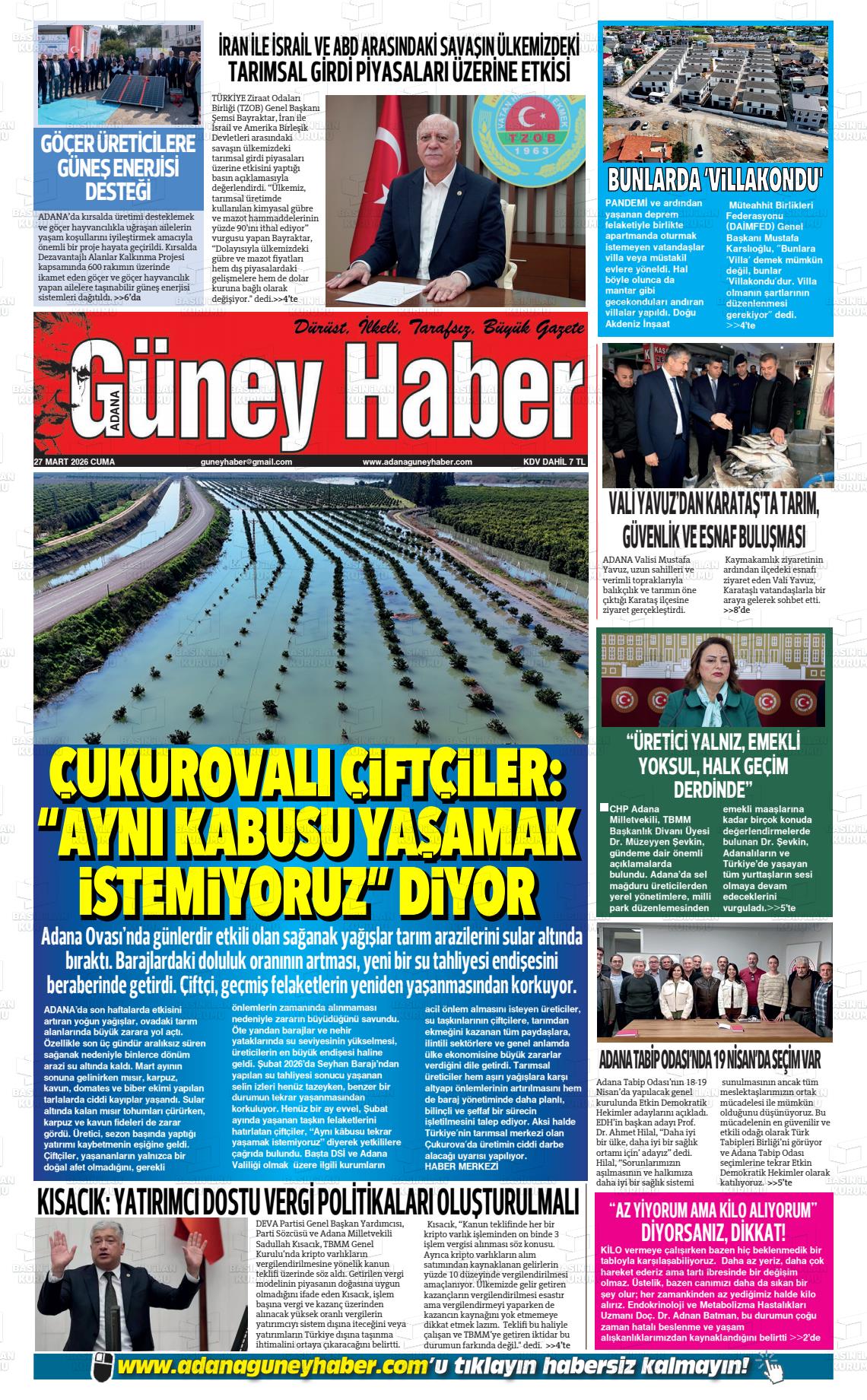 Adana Guneyhaber 27.03.2026