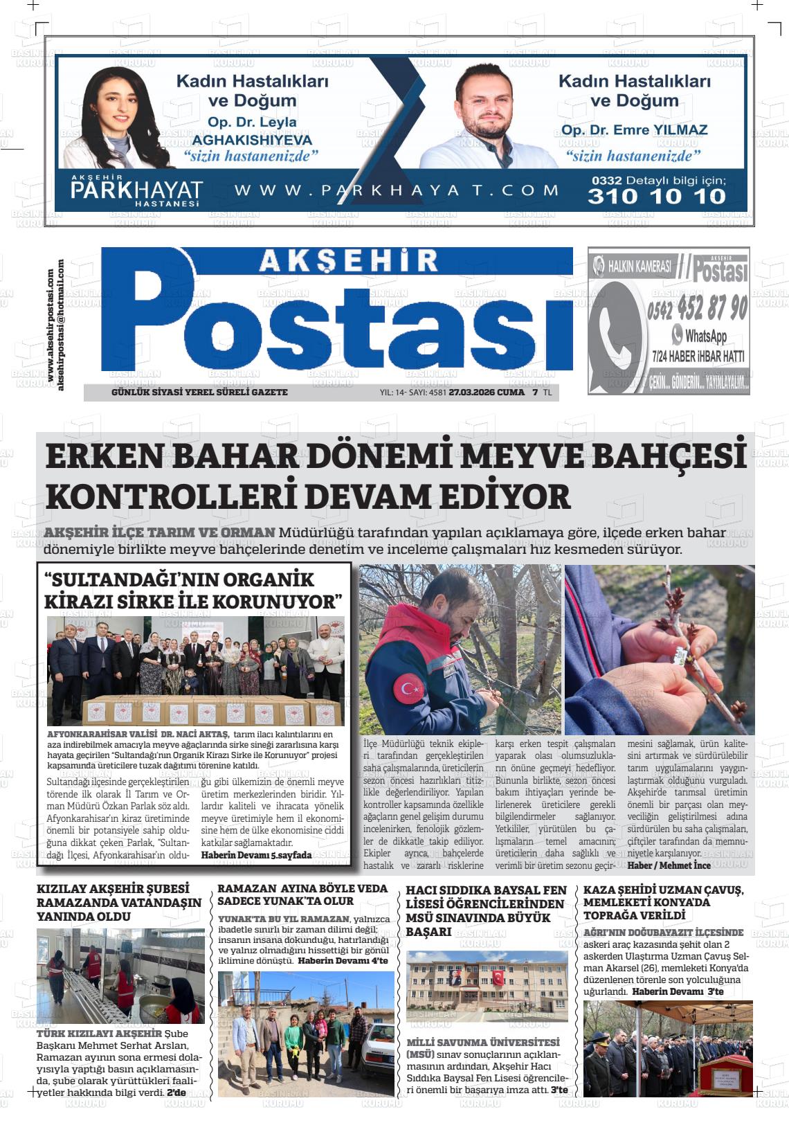 Konya Aksehirpostasi 27.03.2026