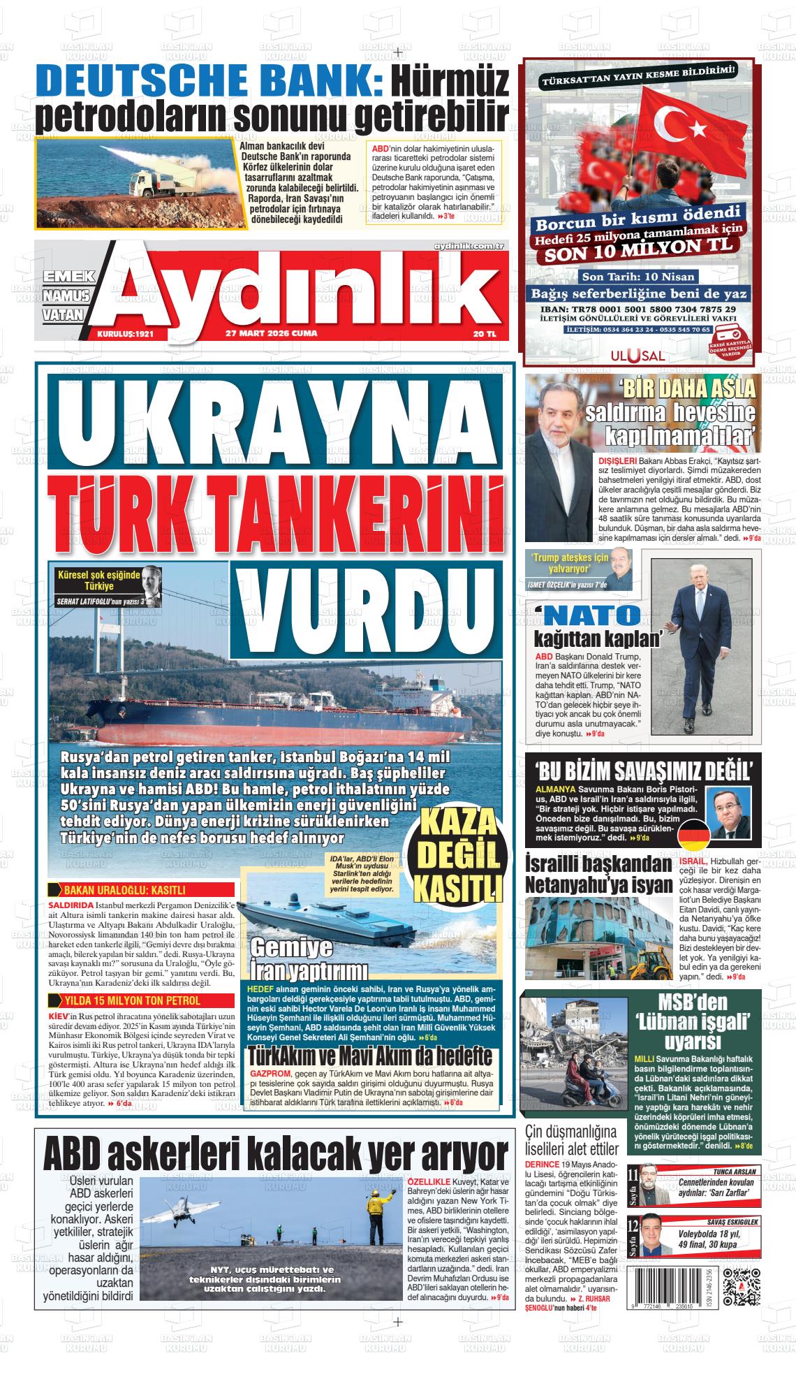 Istanbul Aydinlikvatanemeknamus 27.03.2026